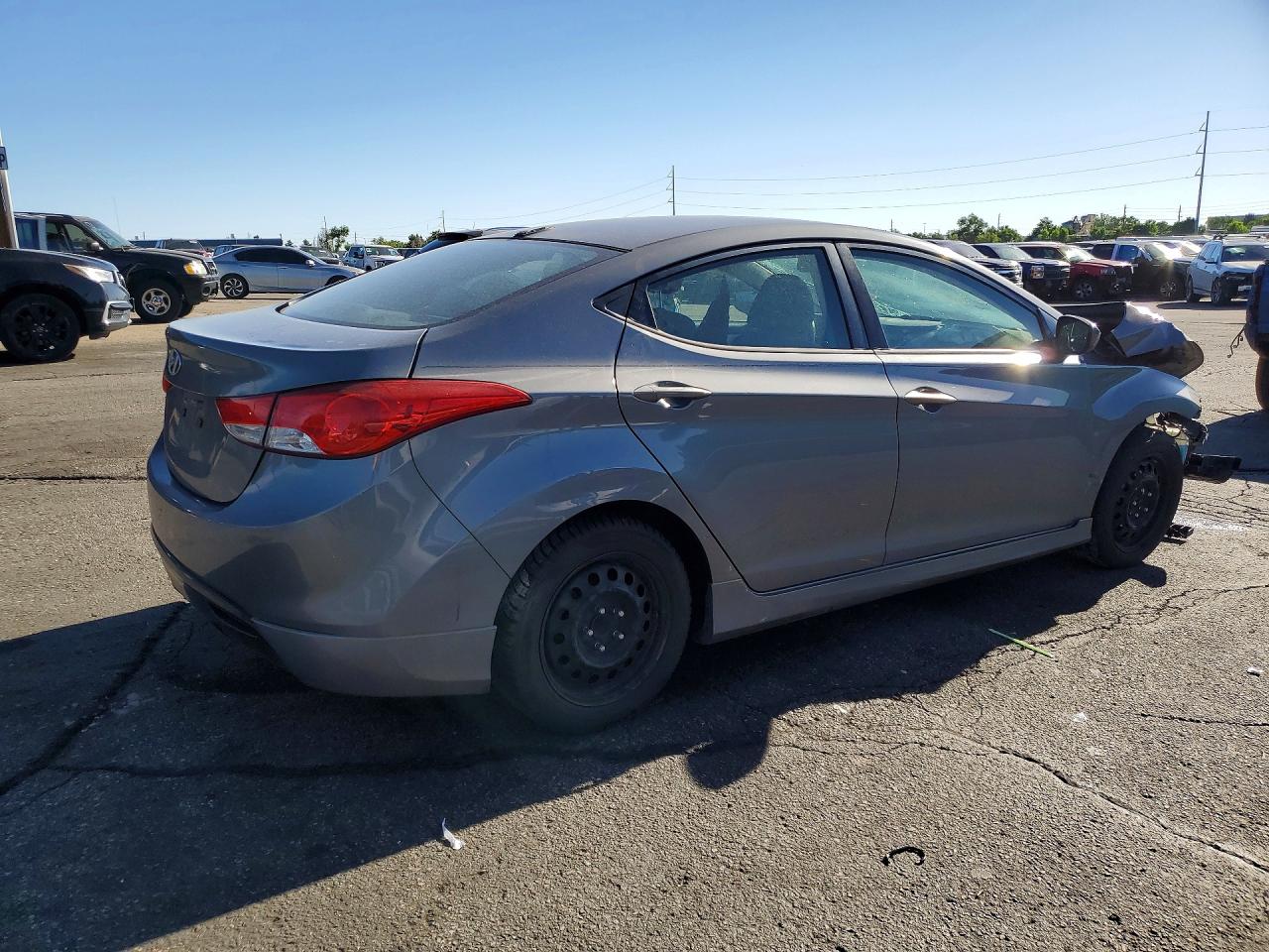 2012 Hyundai Elantra Gls Gray vin: 5NPDH4AE2CH137511
