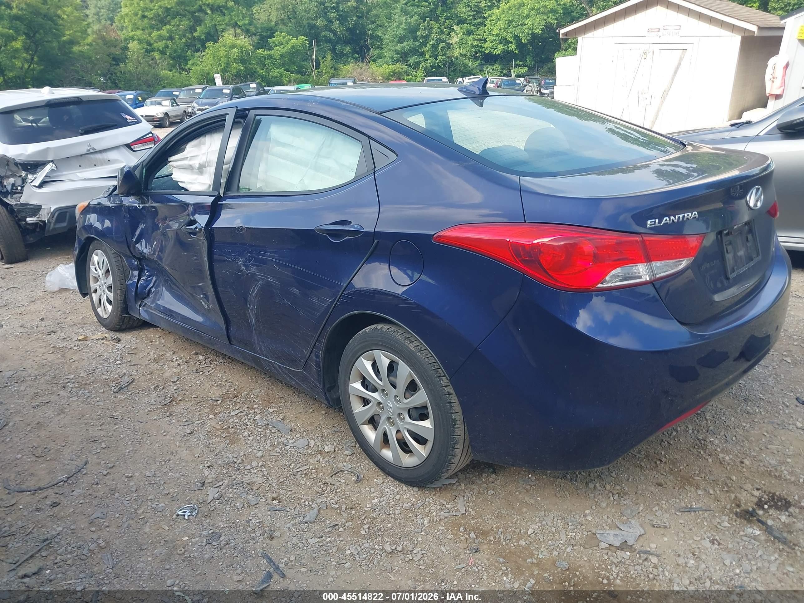 2012 Hyundai Elantra Gls Dark Blue vin: 5NPDH4AE2CH138898