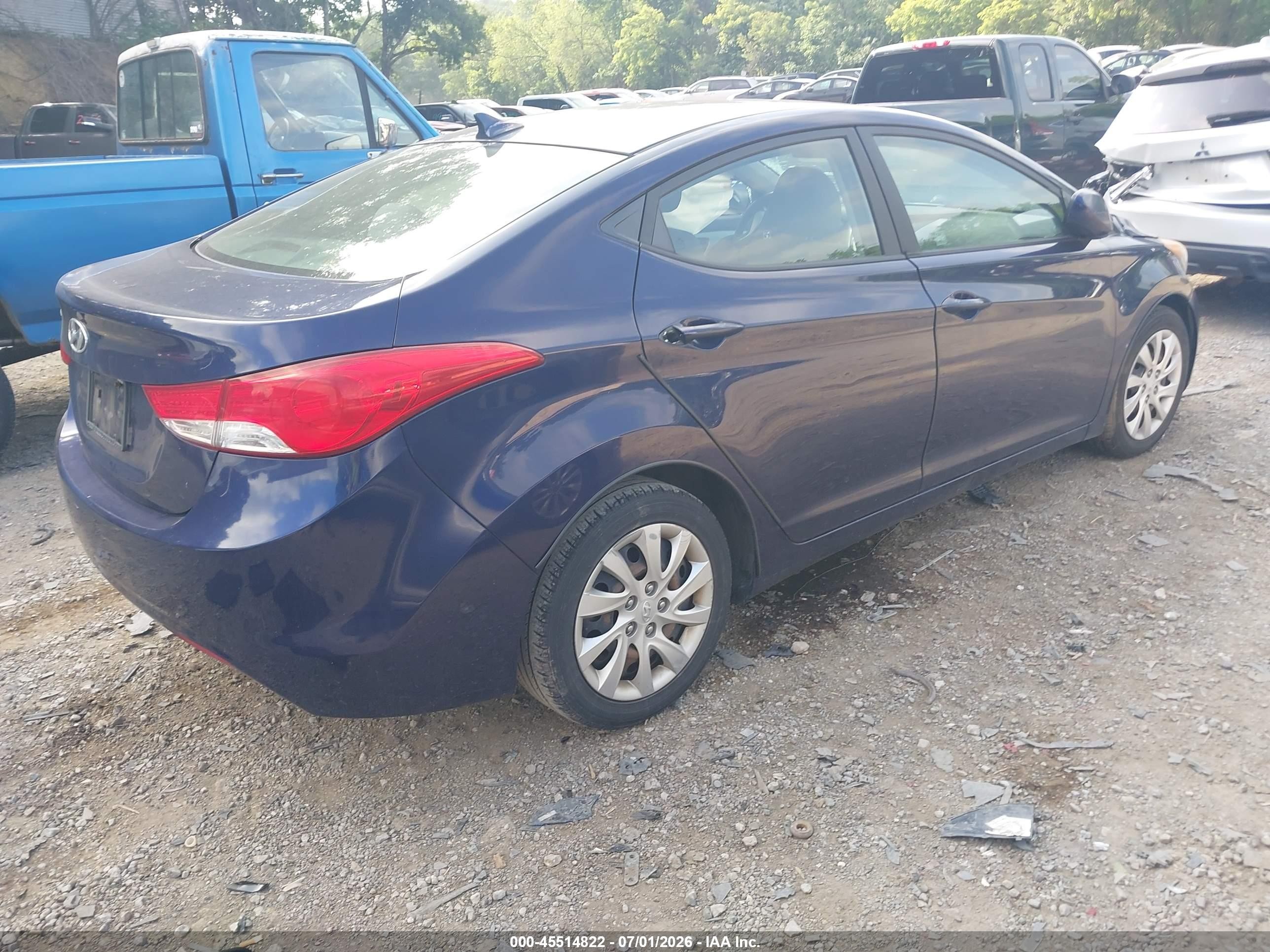 2012 Hyundai Elantra Gls Dark Blue vin: 5NPDH4AE2CH138898