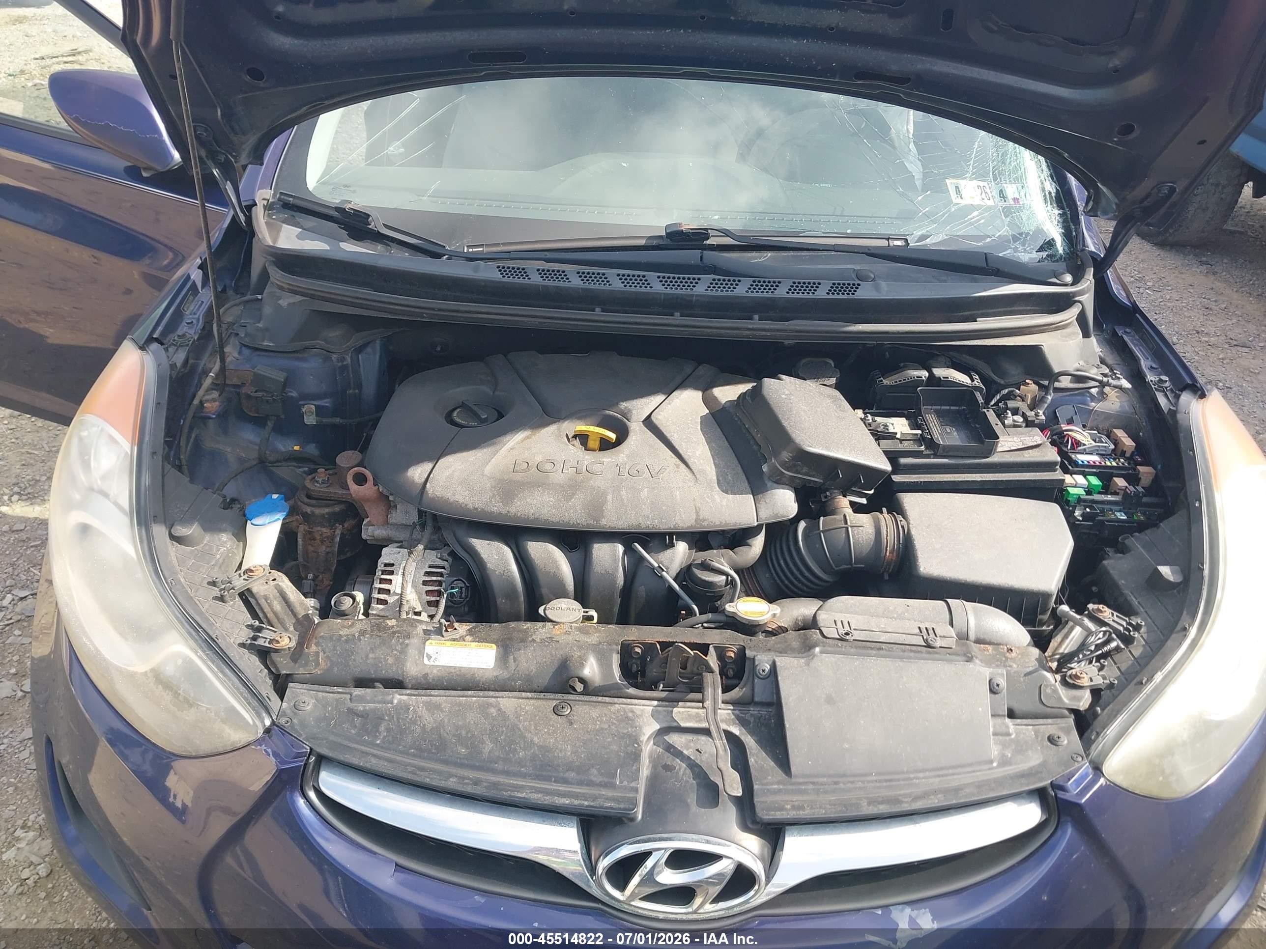 2012 Hyundai Elantra Gls Dark Blue vin: 5NPDH4AE2CH138898