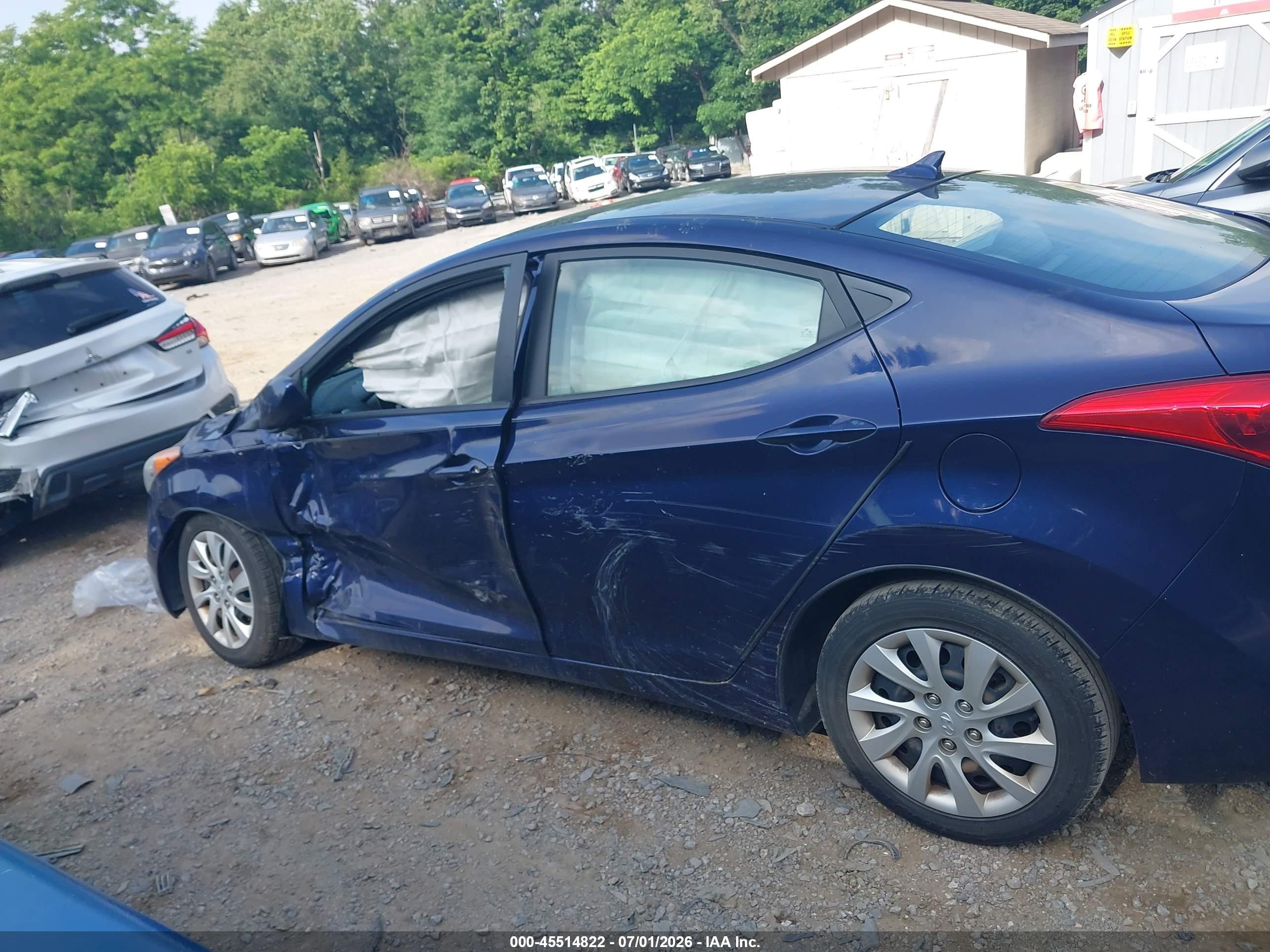 2012 Hyundai Elantra Gls Dark Blue vin: 5NPDH4AE2CH138898