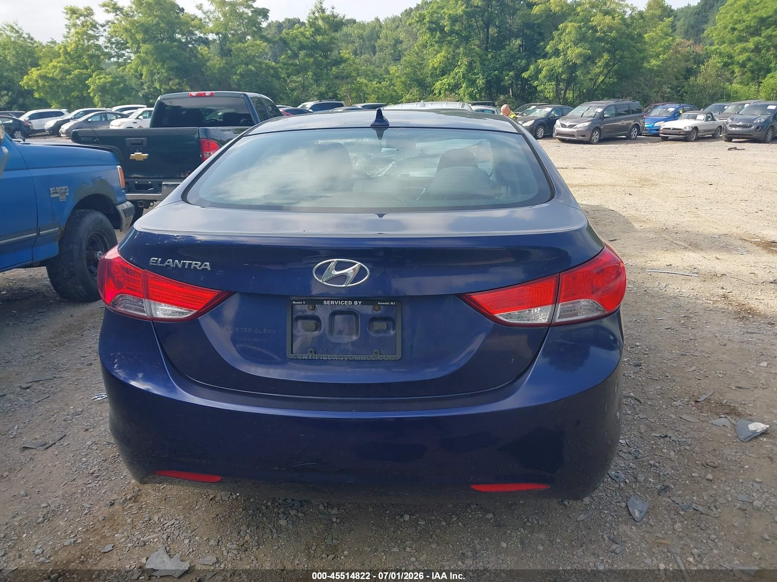 2012 Hyundai Elantra Gls Dark Blue vin: 5NPDH4AE2CH138898