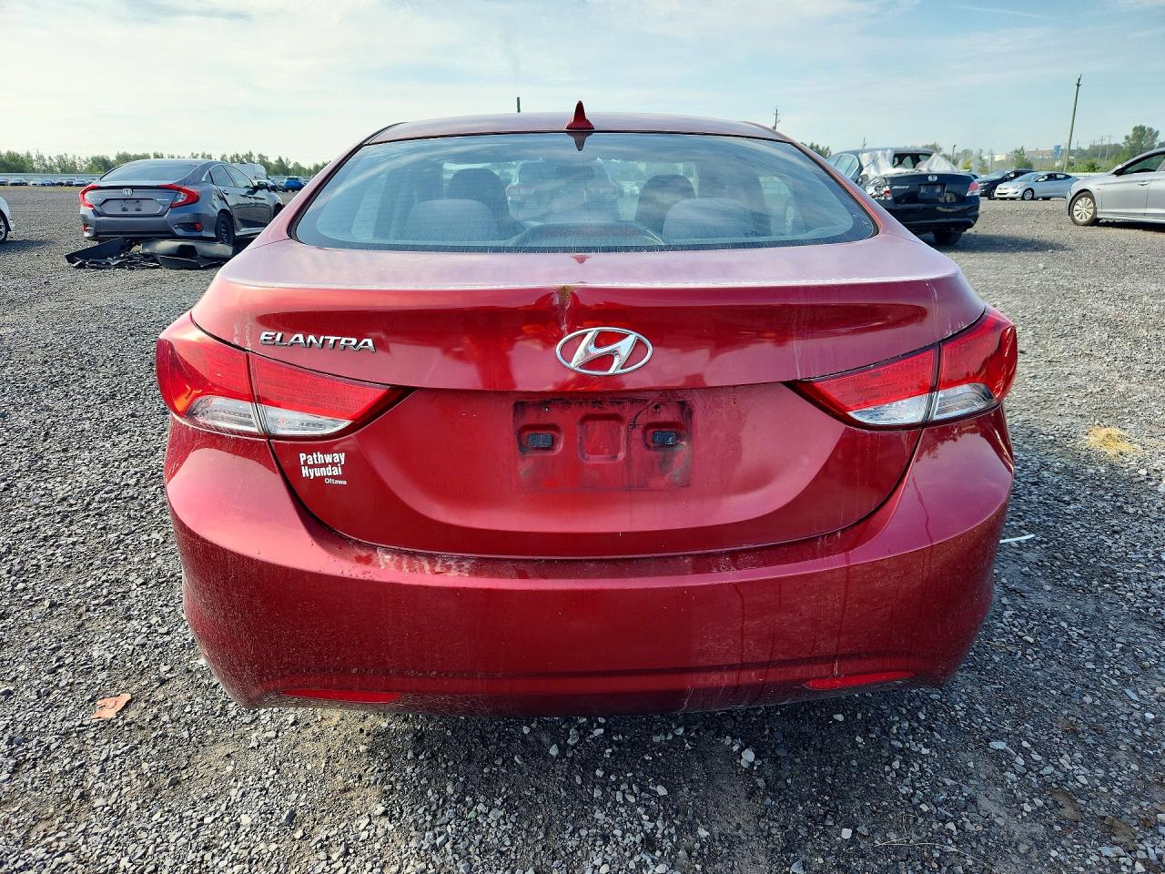 2012 Hyundai Elantra Gls Red vin: 5NPDH4AE2CH144572