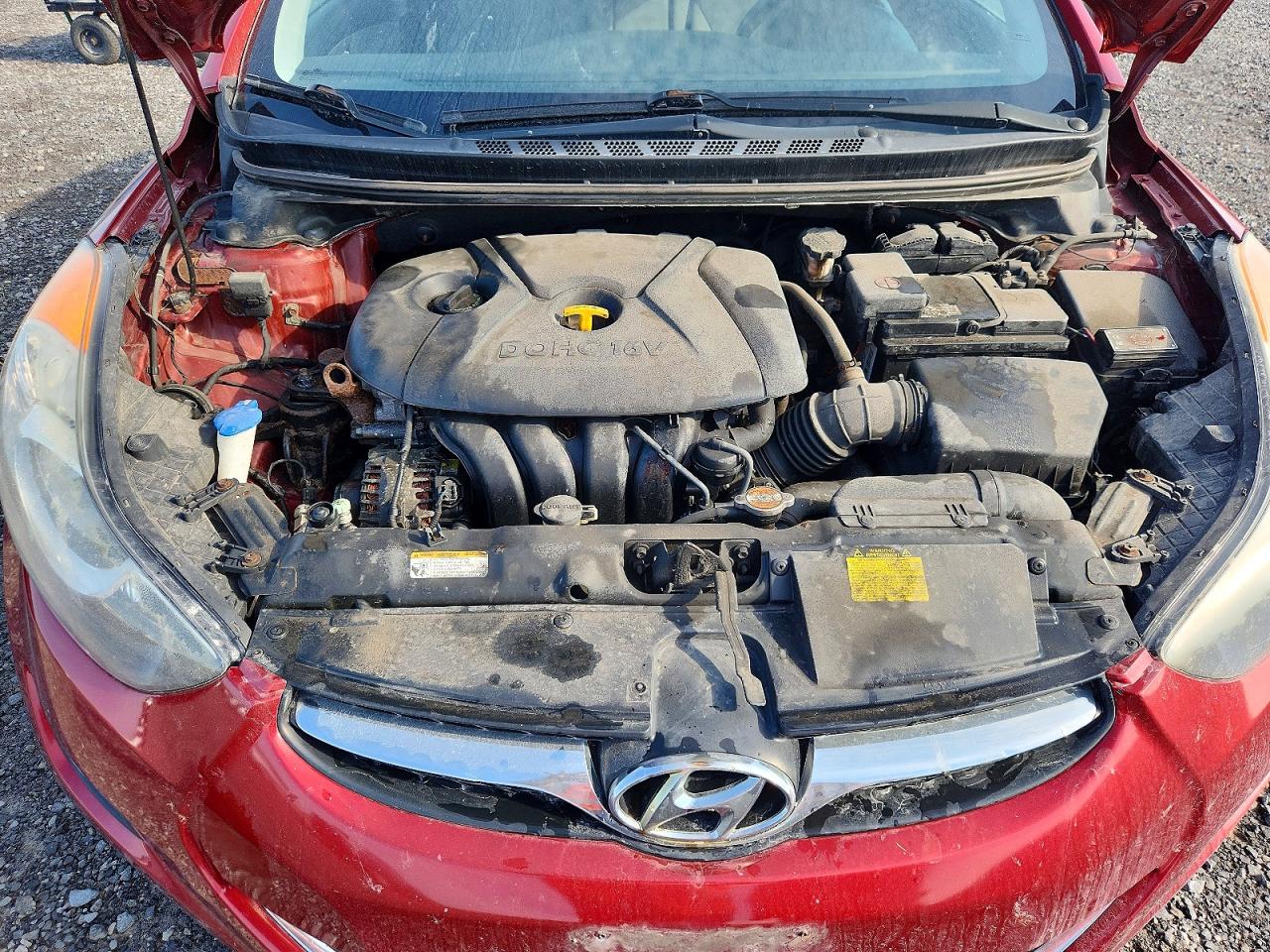 2012 Hyundai Elantra Gls Red vin: 5NPDH4AE2CH144572