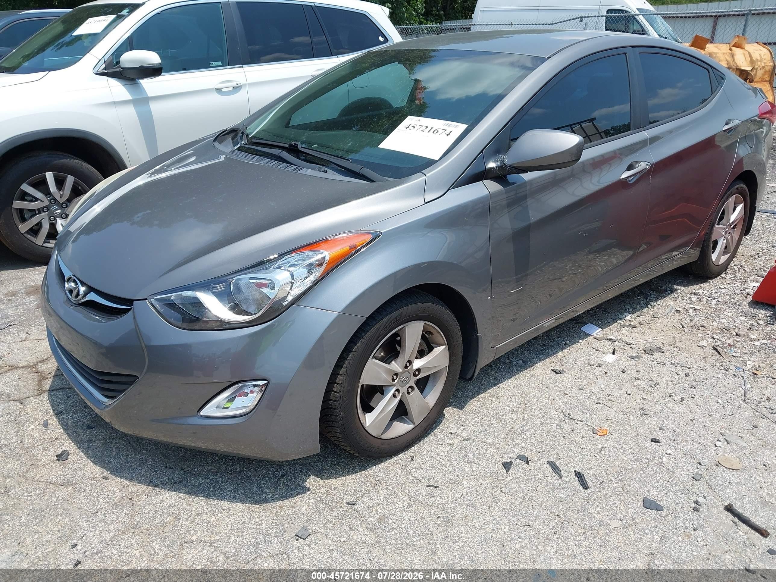 2012 Hyundai Elantra Gls Gray vin: 5NPDH4AE2CH150274
