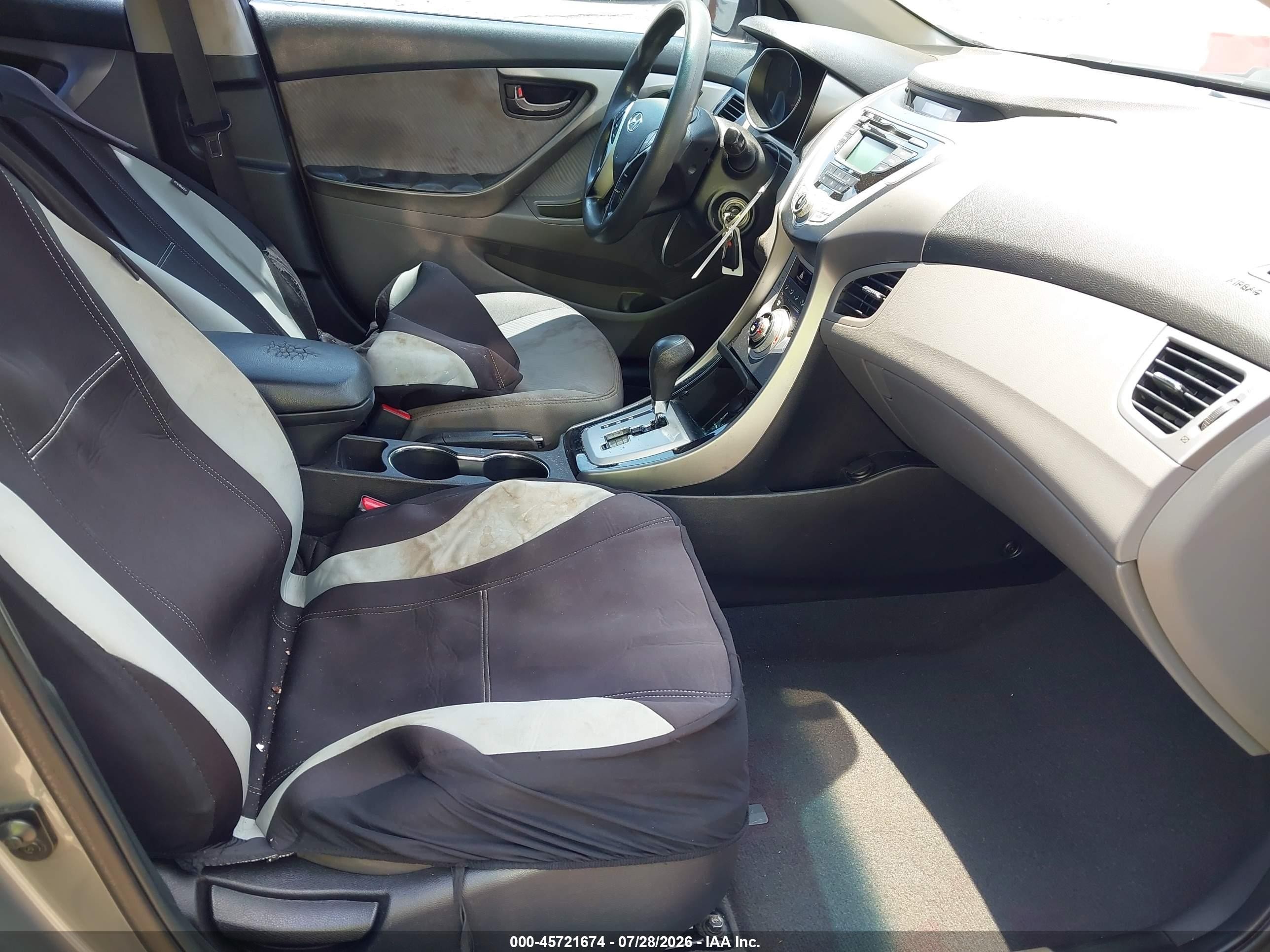2012 Hyundai Elantra Gls Gray vin: 5NPDH4AE2CH150274