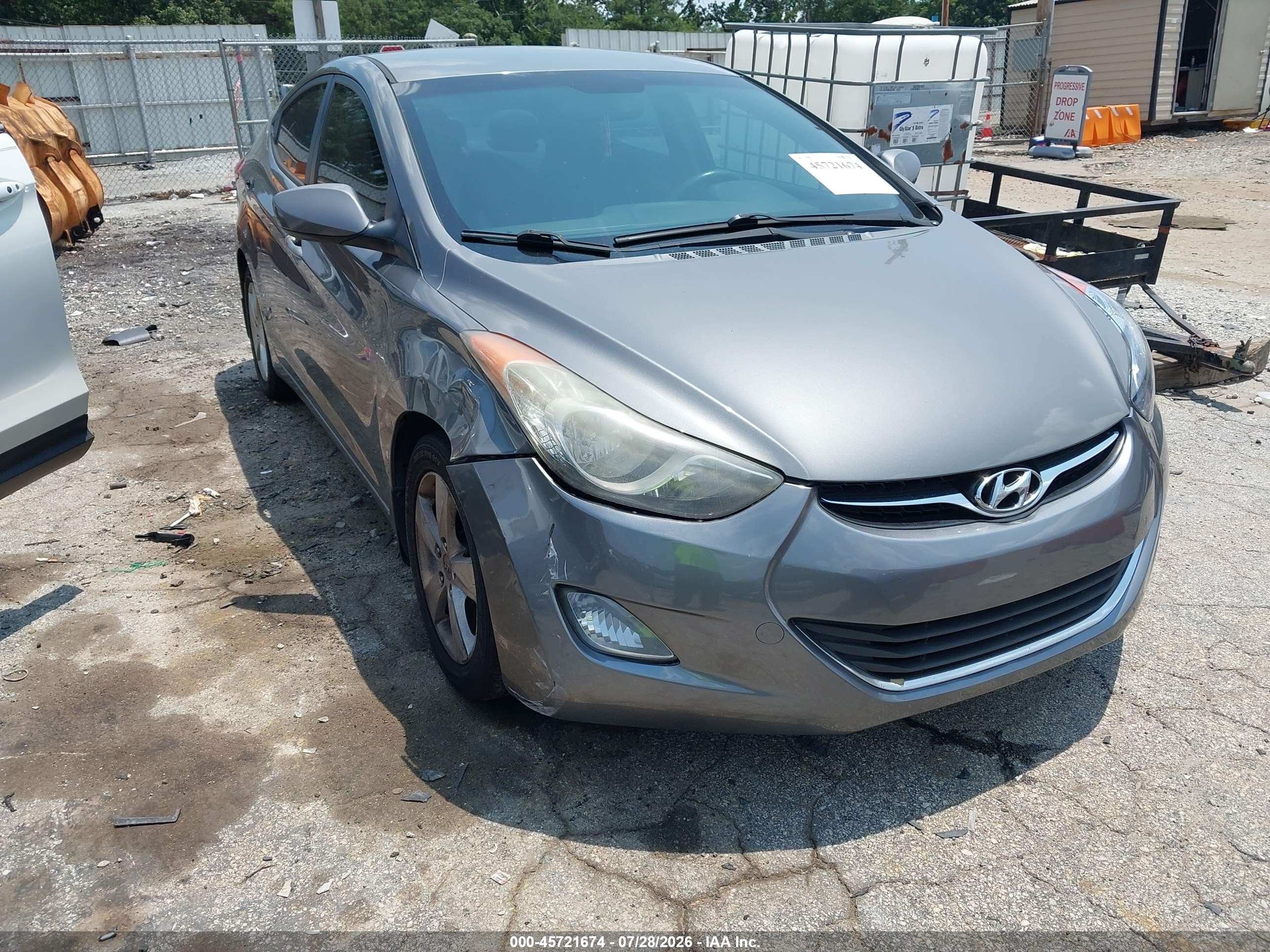 2012 Hyundai Elantra Gls Gray vin: 5NPDH4AE2CH150274