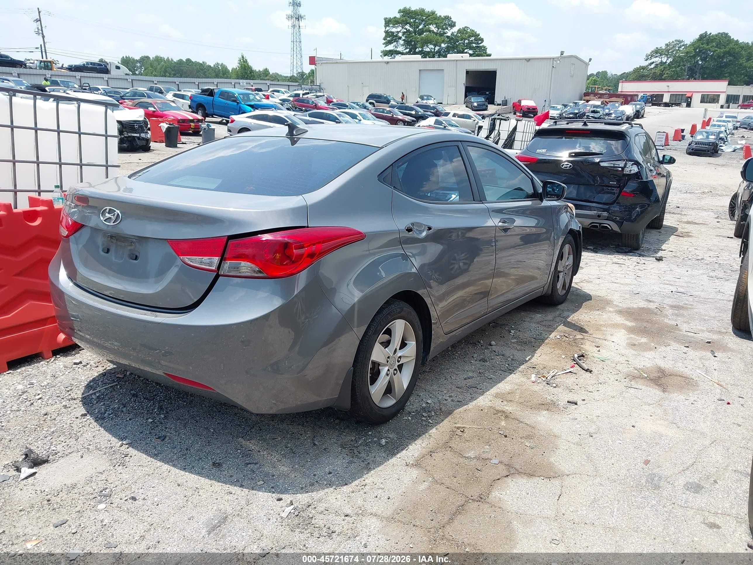 2012 Hyundai Elantra Gls Gray vin: 5NPDH4AE2CH150274