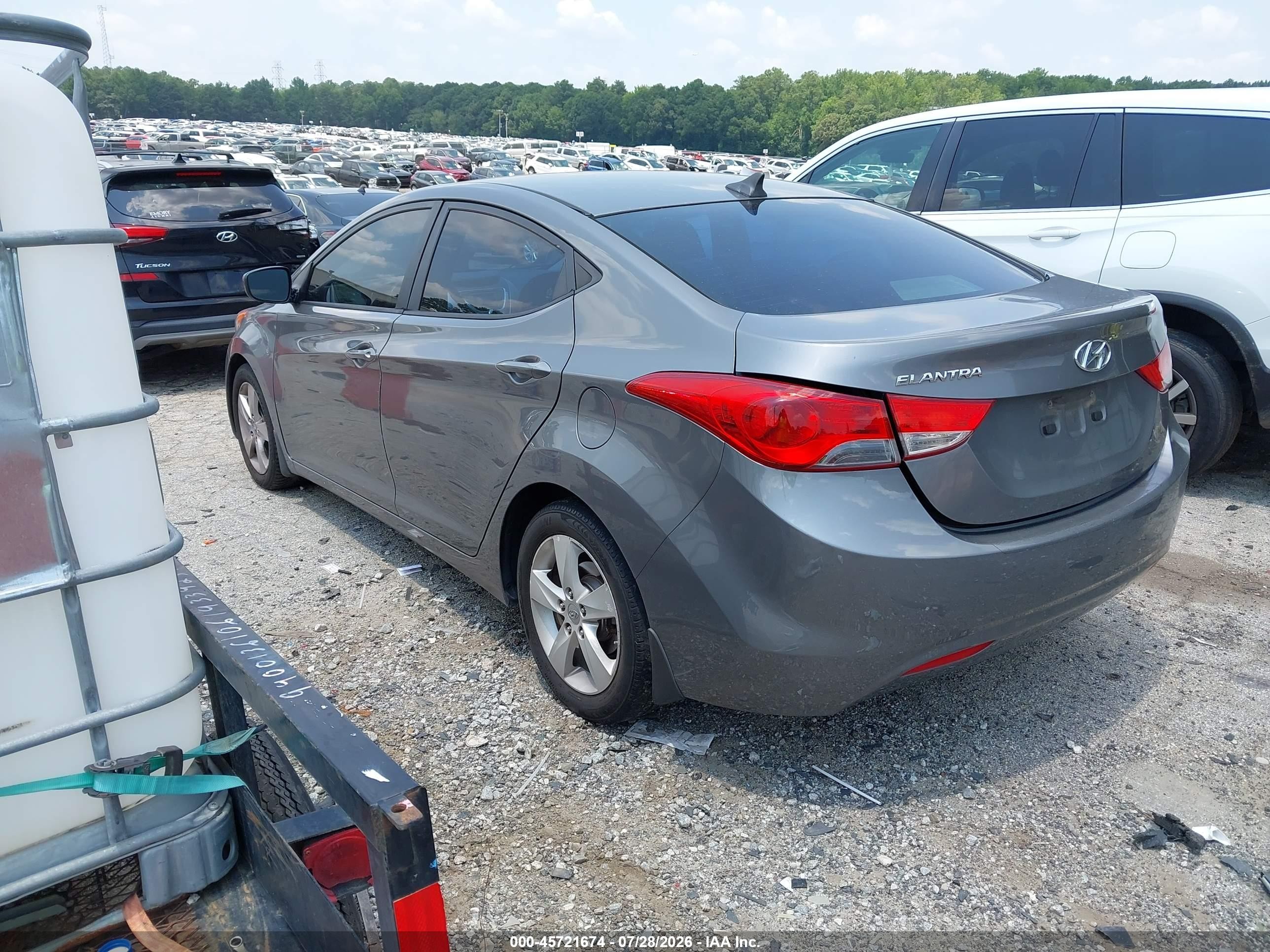 2012 Hyundai Elantra Gls Gray vin: 5NPDH4AE2CH150274