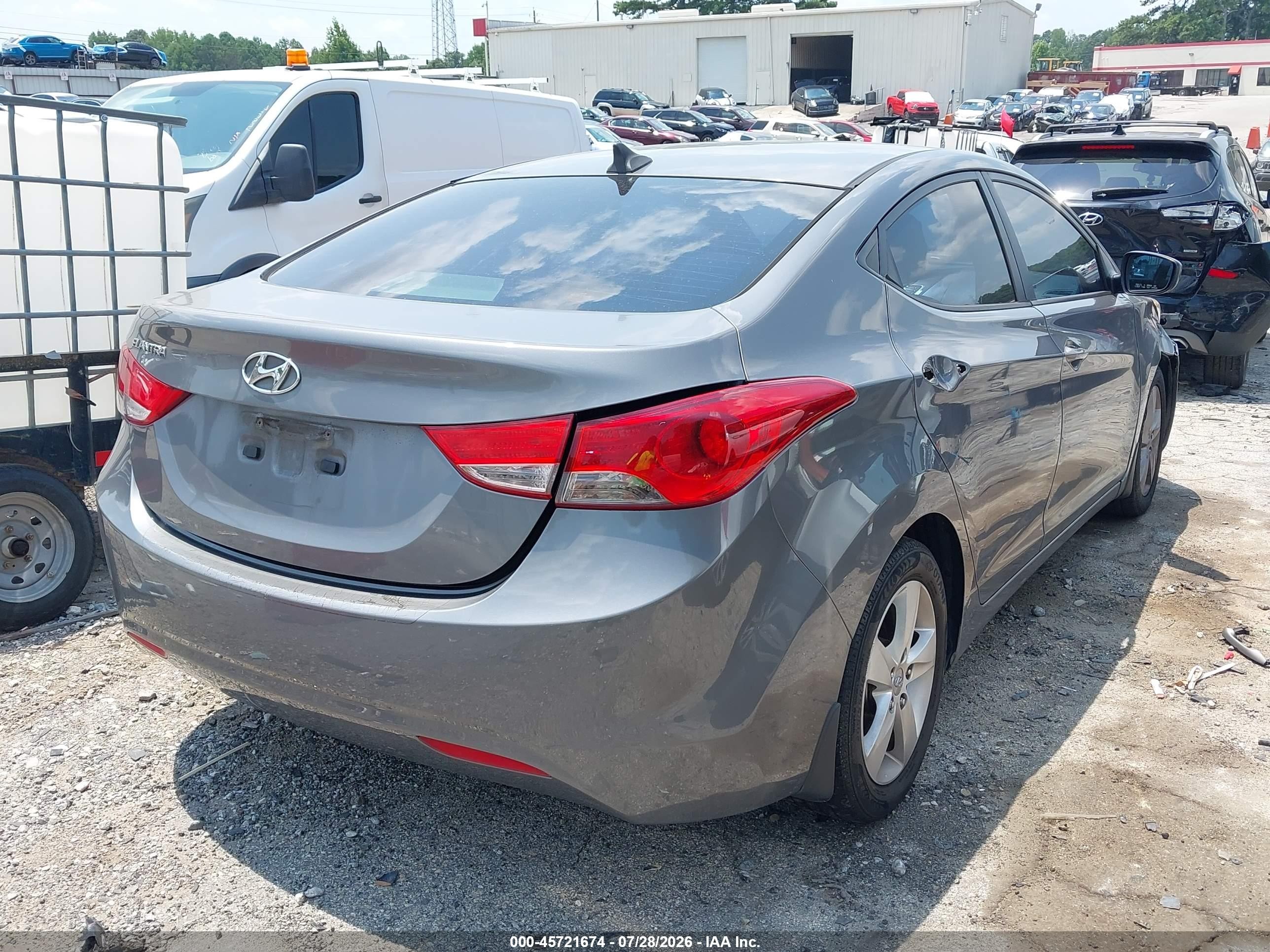 2012 Hyundai Elantra Gls Gray vin: 5NPDH4AE2CH150274