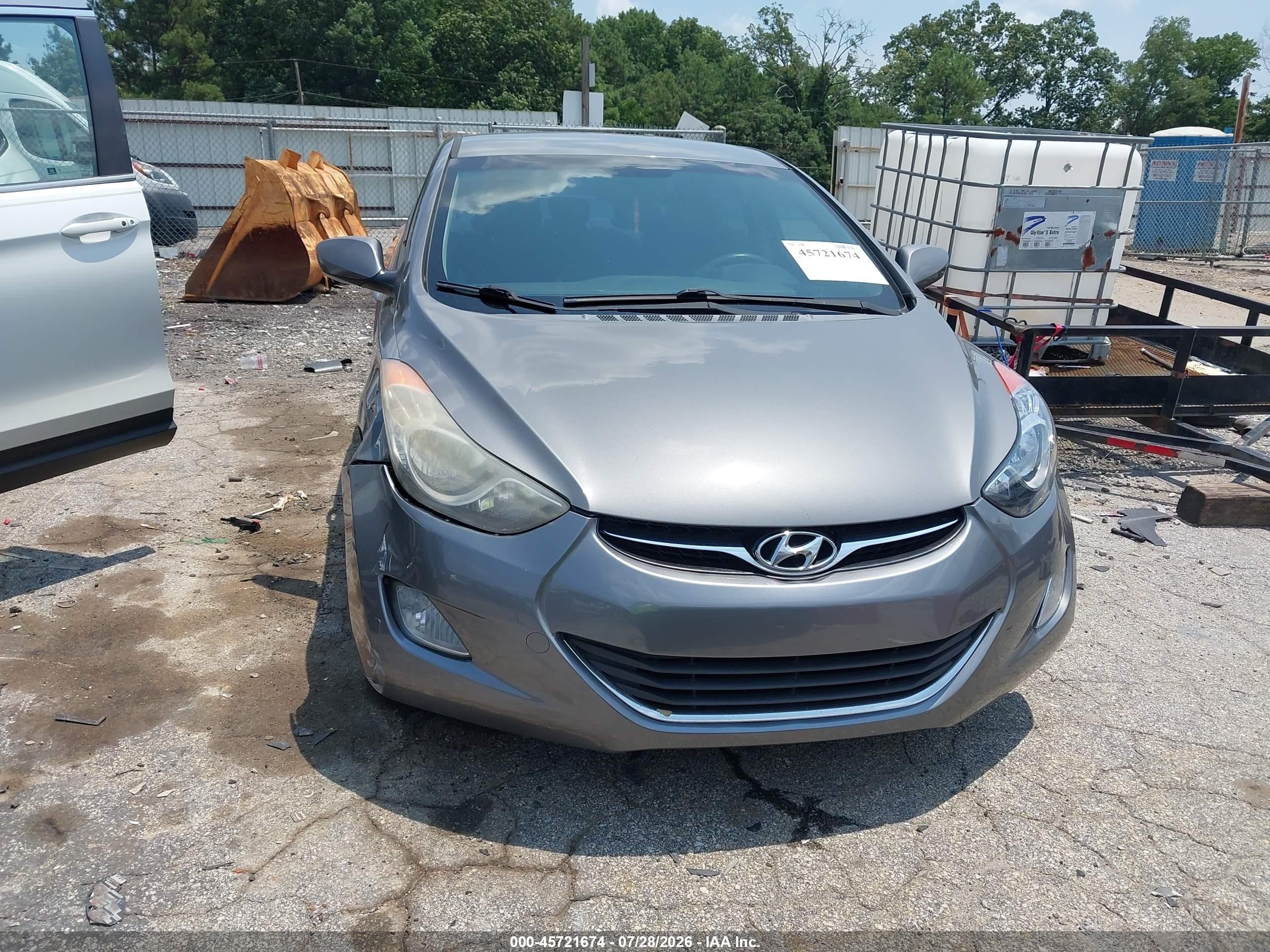 2012 Hyundai Elantra Gls Gray vin: 5NPDH4AE2CH150274