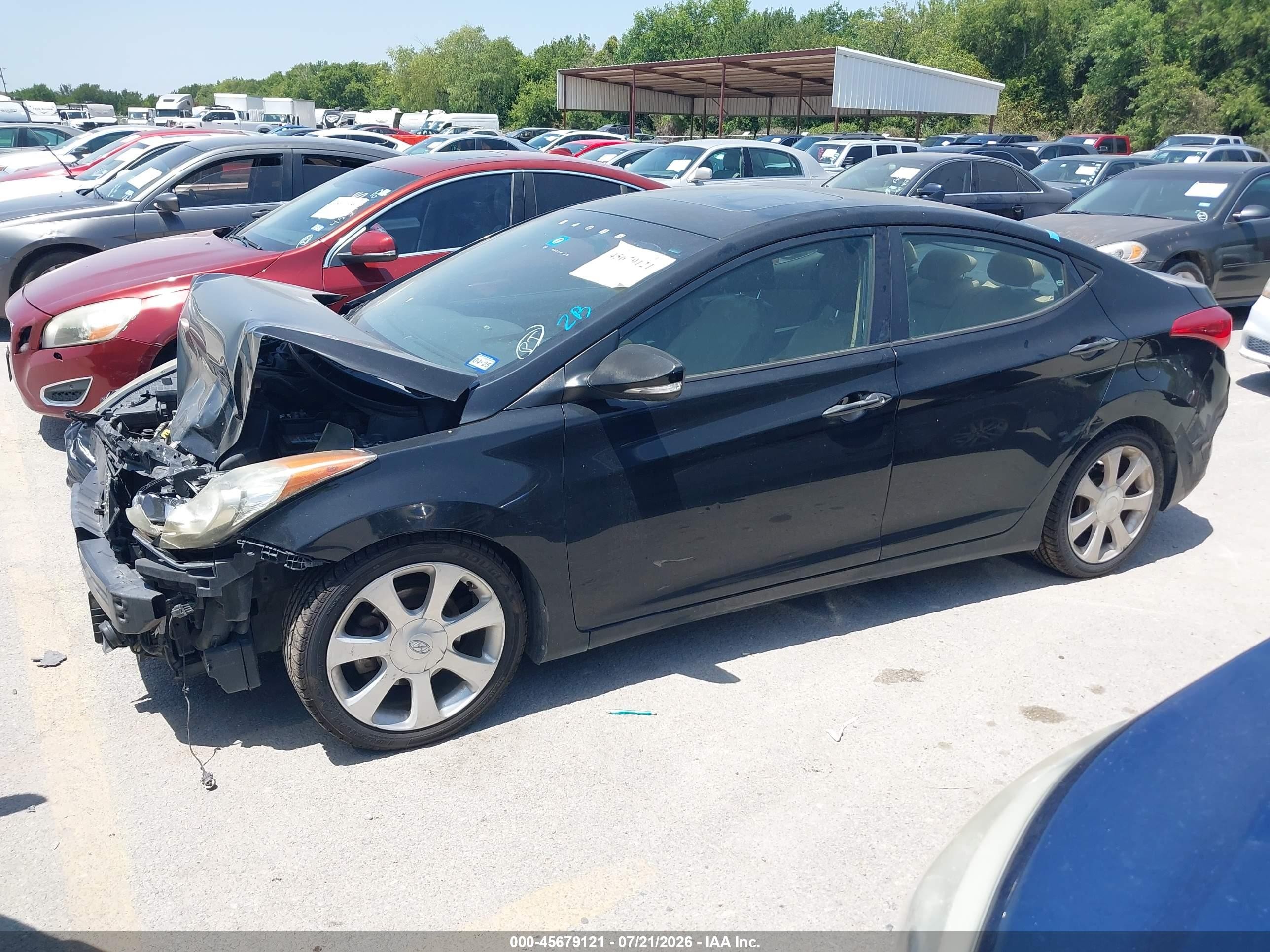 2013 Hyundai Elantra Limited Black vin: 5NPDH4AE2DH154214