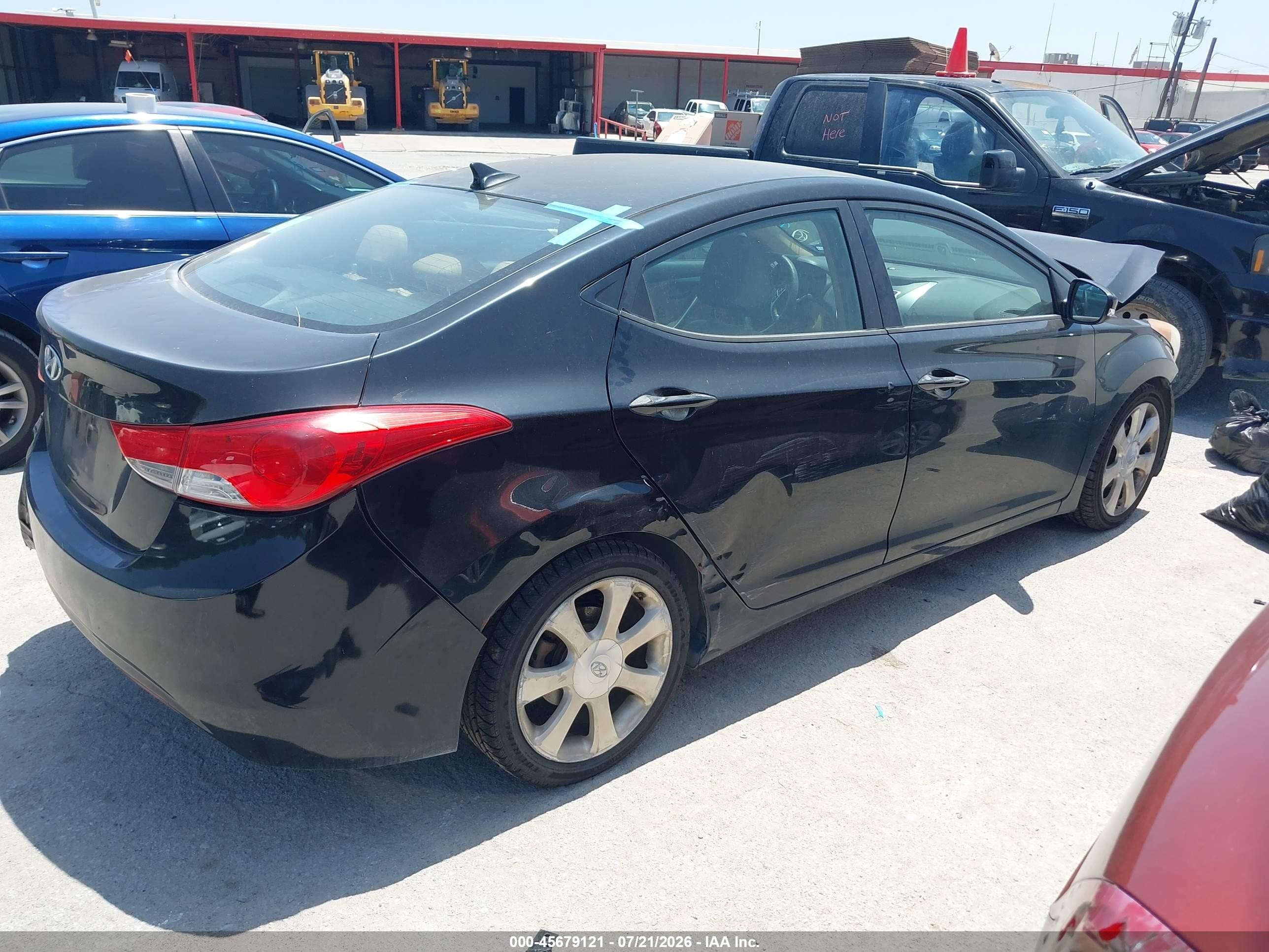 2013 Hyundai Elantra Limited Black vin: 5NPDH4AE2DH154214