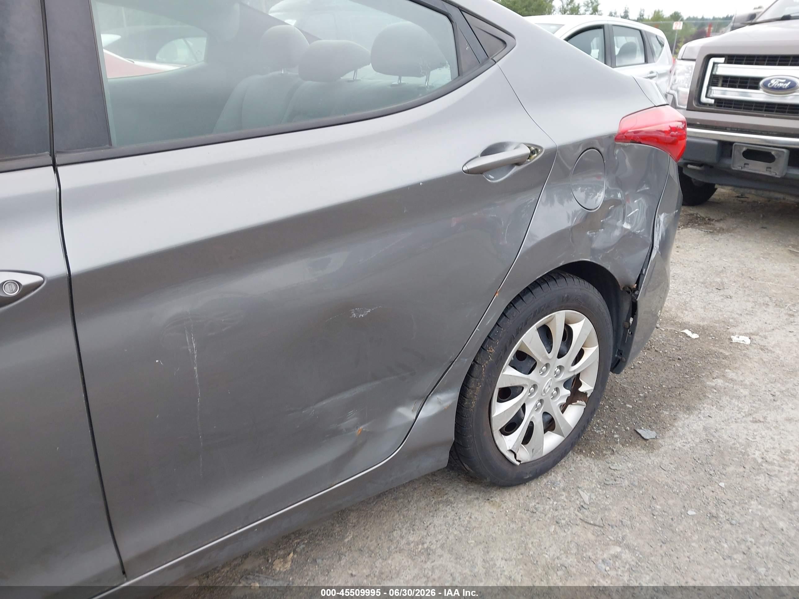 2013 Hyundai Elantra Gls Gray vin: 5NPDH4AE2DH167044