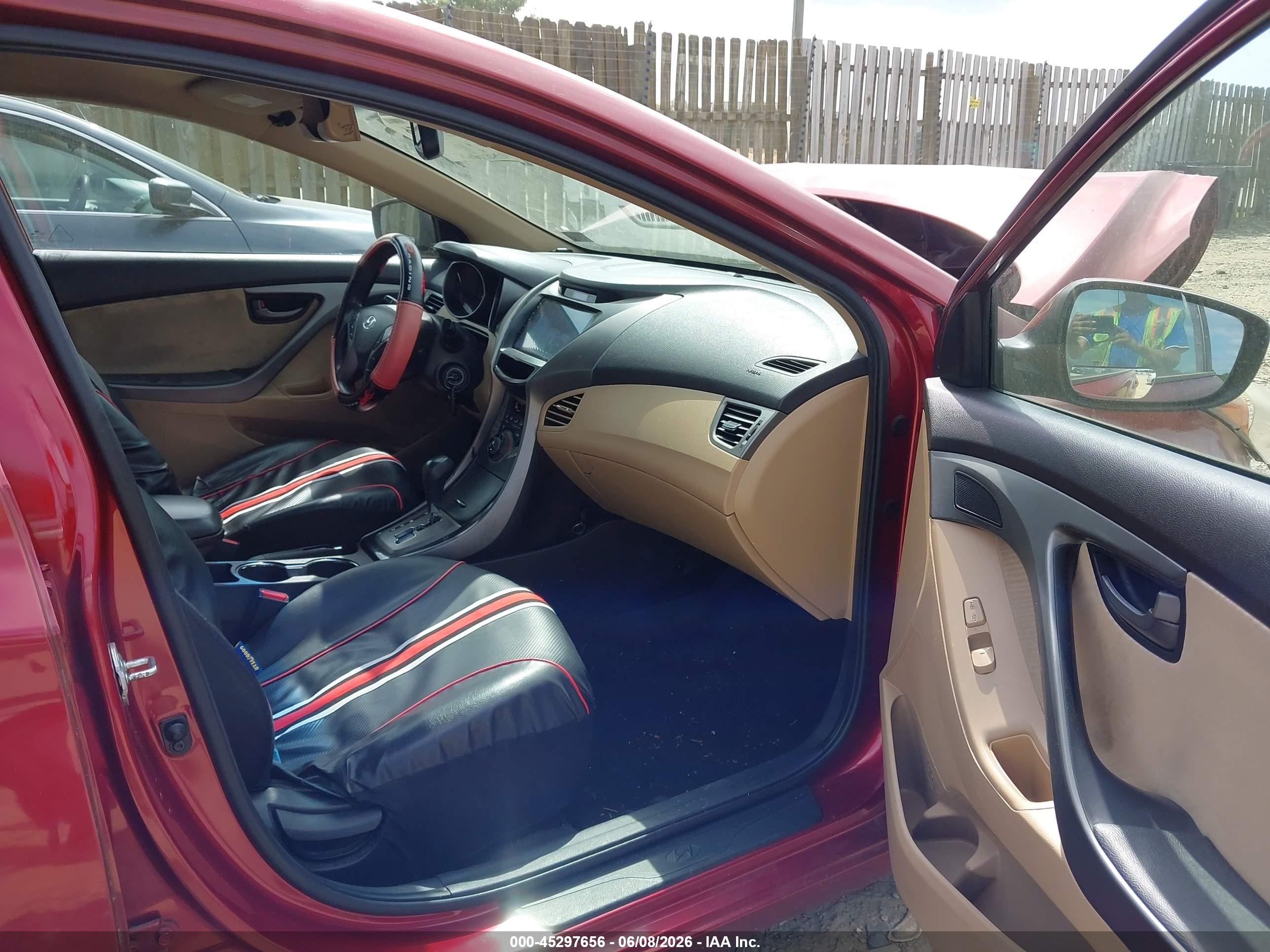 2013 Hyundai Elantra Gls Red vin: 5NPDH4AE2DH182000