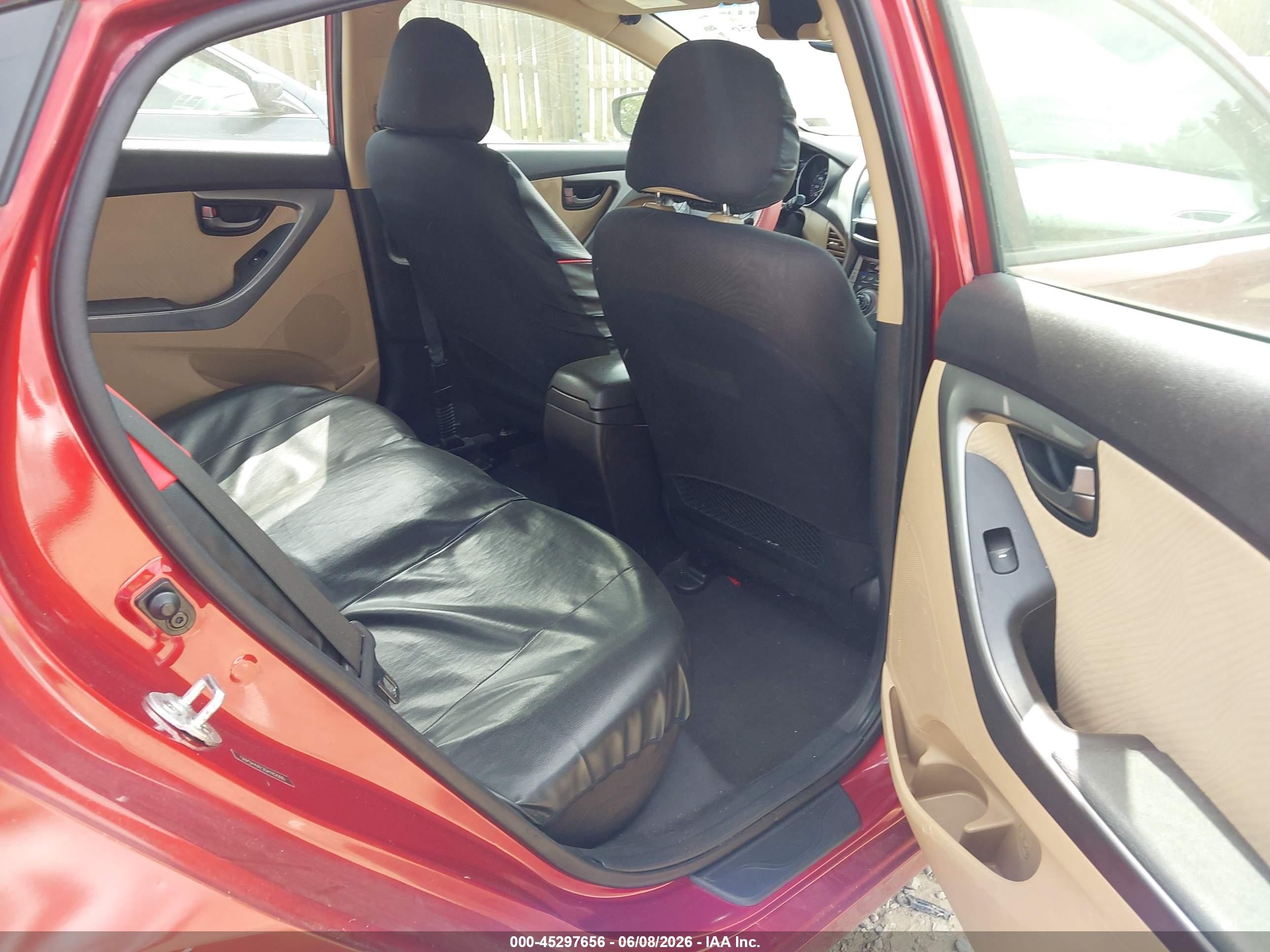 2013 Hyundai Elantra Gls Red vin: 5NPDH4AE2DH182000