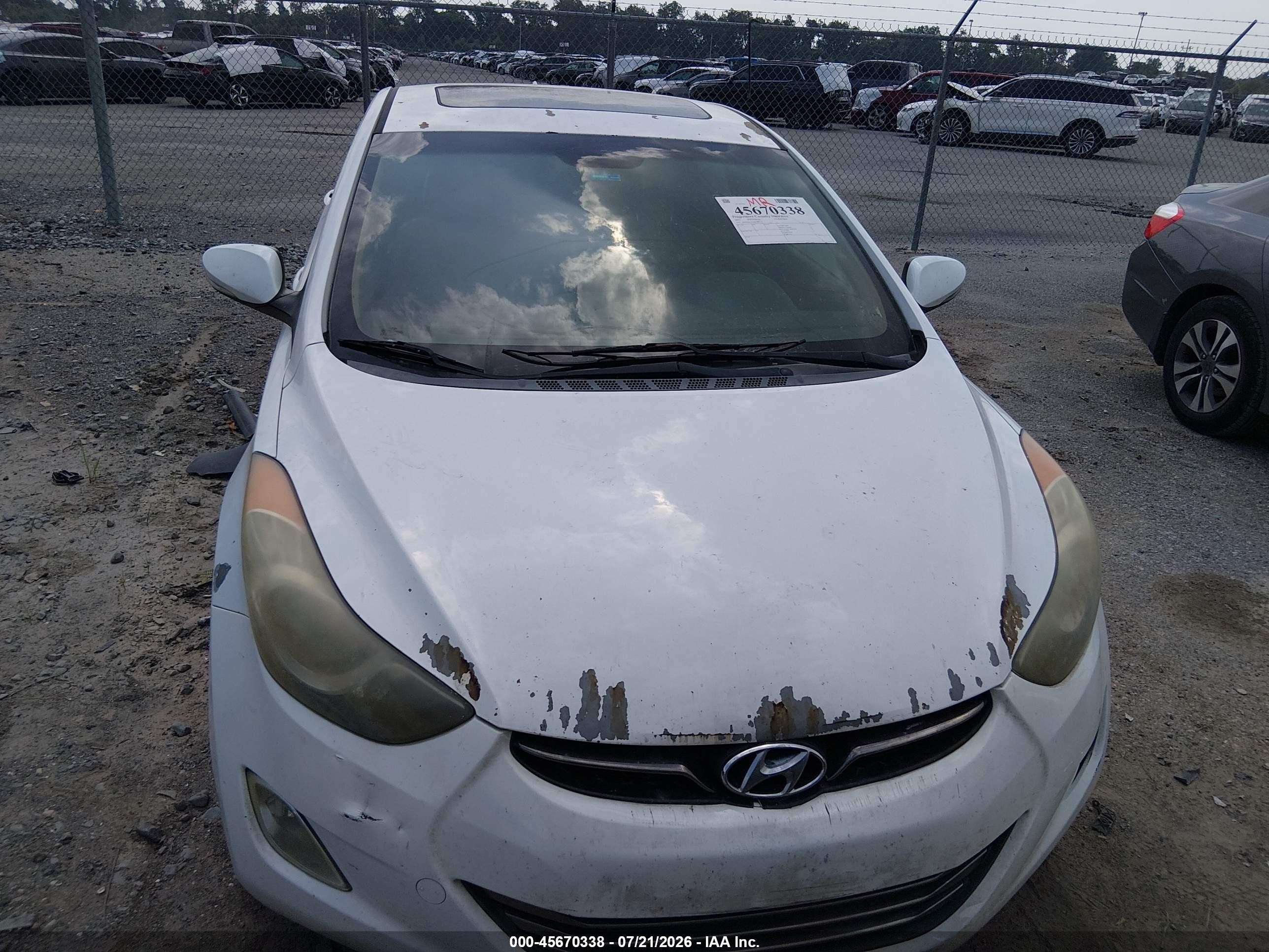 2013 Hyundai Elantra Limited White vin: 5NPDH4AE2DH188735