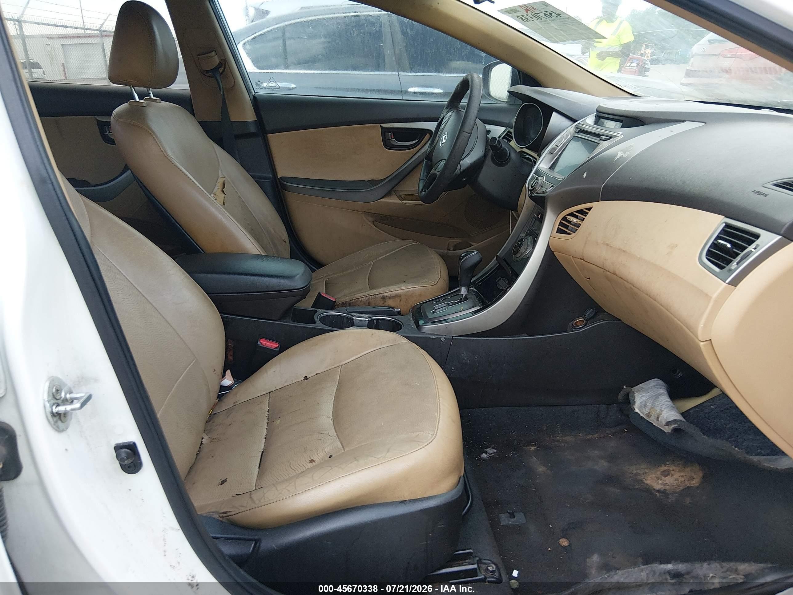 2013 Hyundai Elantra Limited White vin: 5NPDH4AE2DH188735