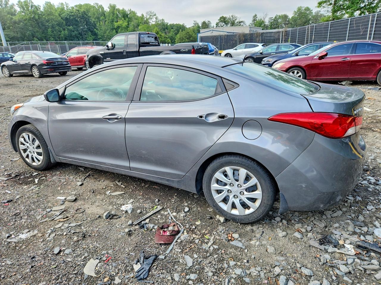2013 Hyundai Elantra Gls Gray vin: 5NPDH4AE2DH198617