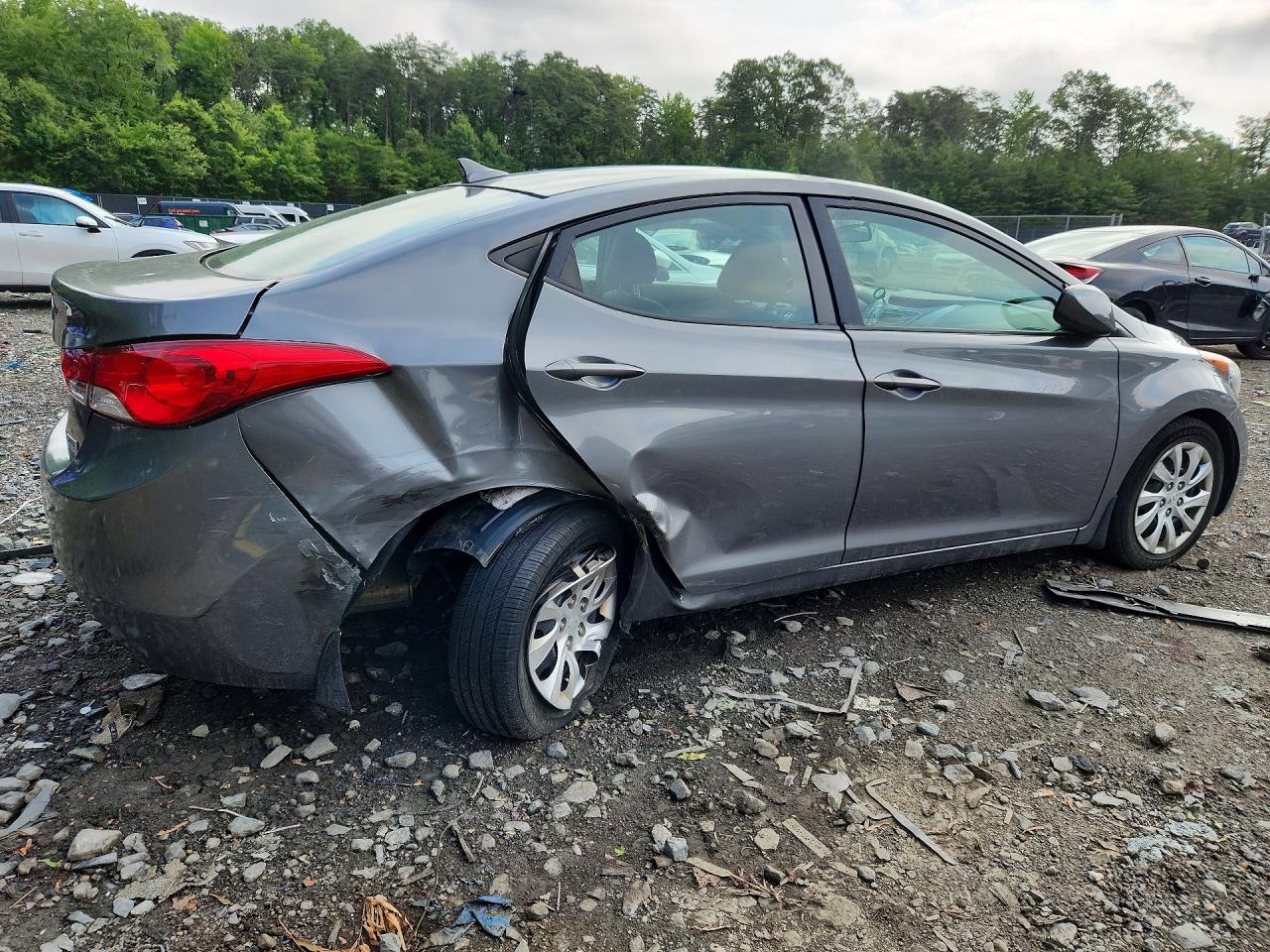 2013 Hyundai Elantra Gls Gray vin: 5NPDH4AE2DH198617