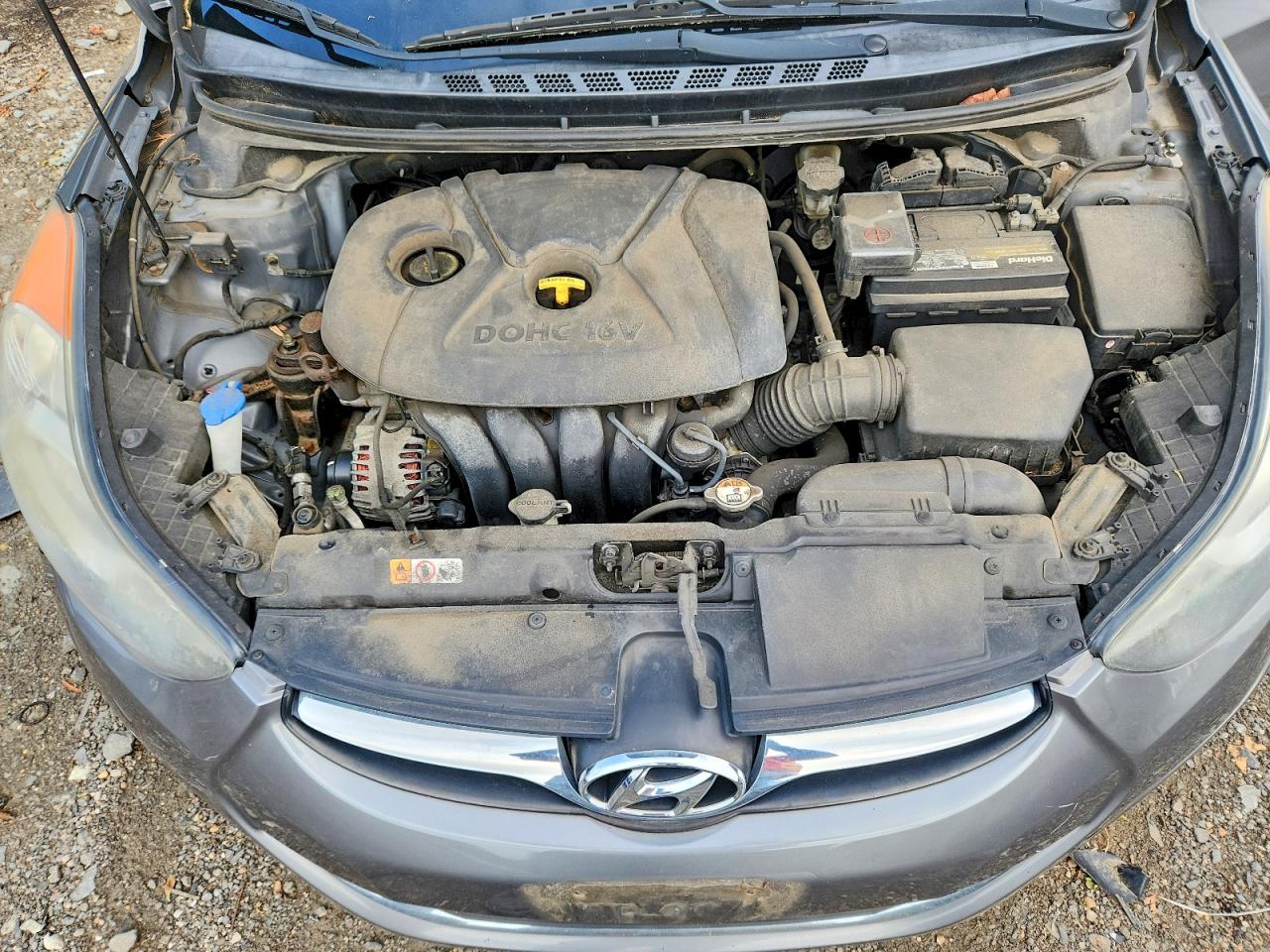 2013 Hyundai Elantra Gls Gray vin: 5NPDH4AE2DH198617