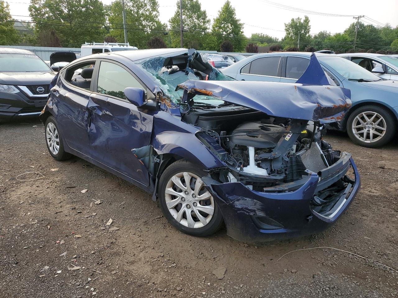2013 Hyundai Elantra Gls Blue vin: 5NPDH4AE2DH209566