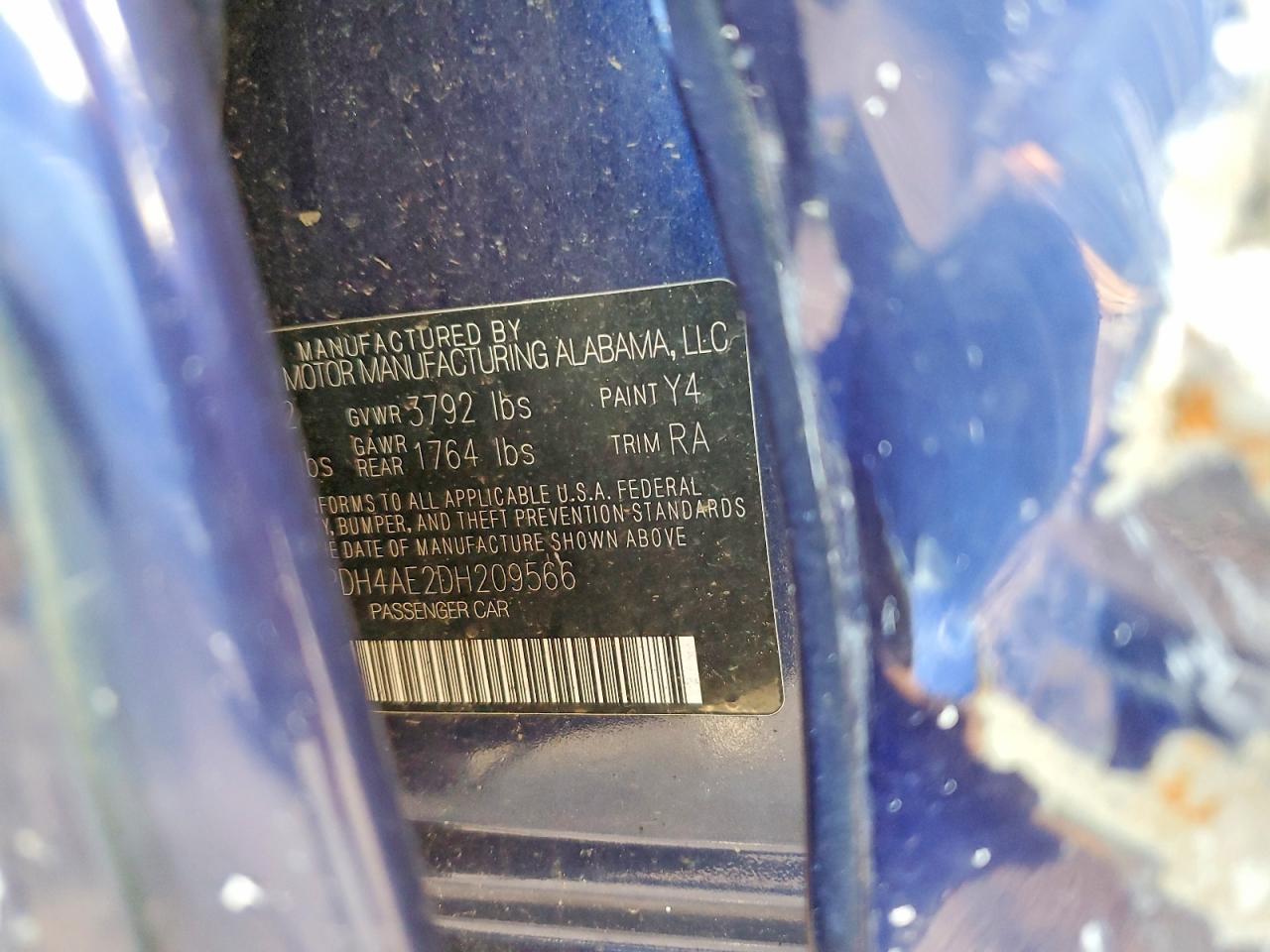 2013 Hyundai Elantra Gls Blue vin: 5NPDH4AE2DH209566