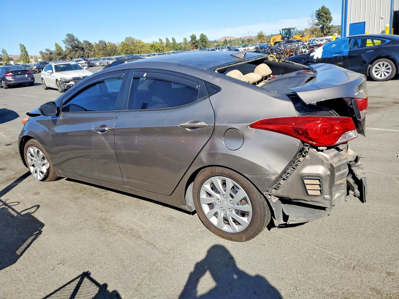2013 Hyundai Elantra Gls Gray vin: 5NPDH4AE2DH224665
