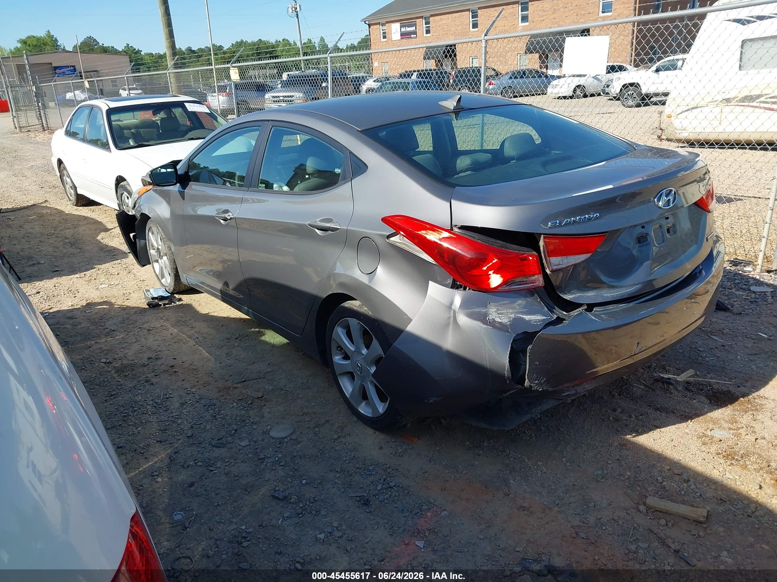 2013 Hyundai Elantra Limited Gray vin: 5NPDH4AE2DH229137