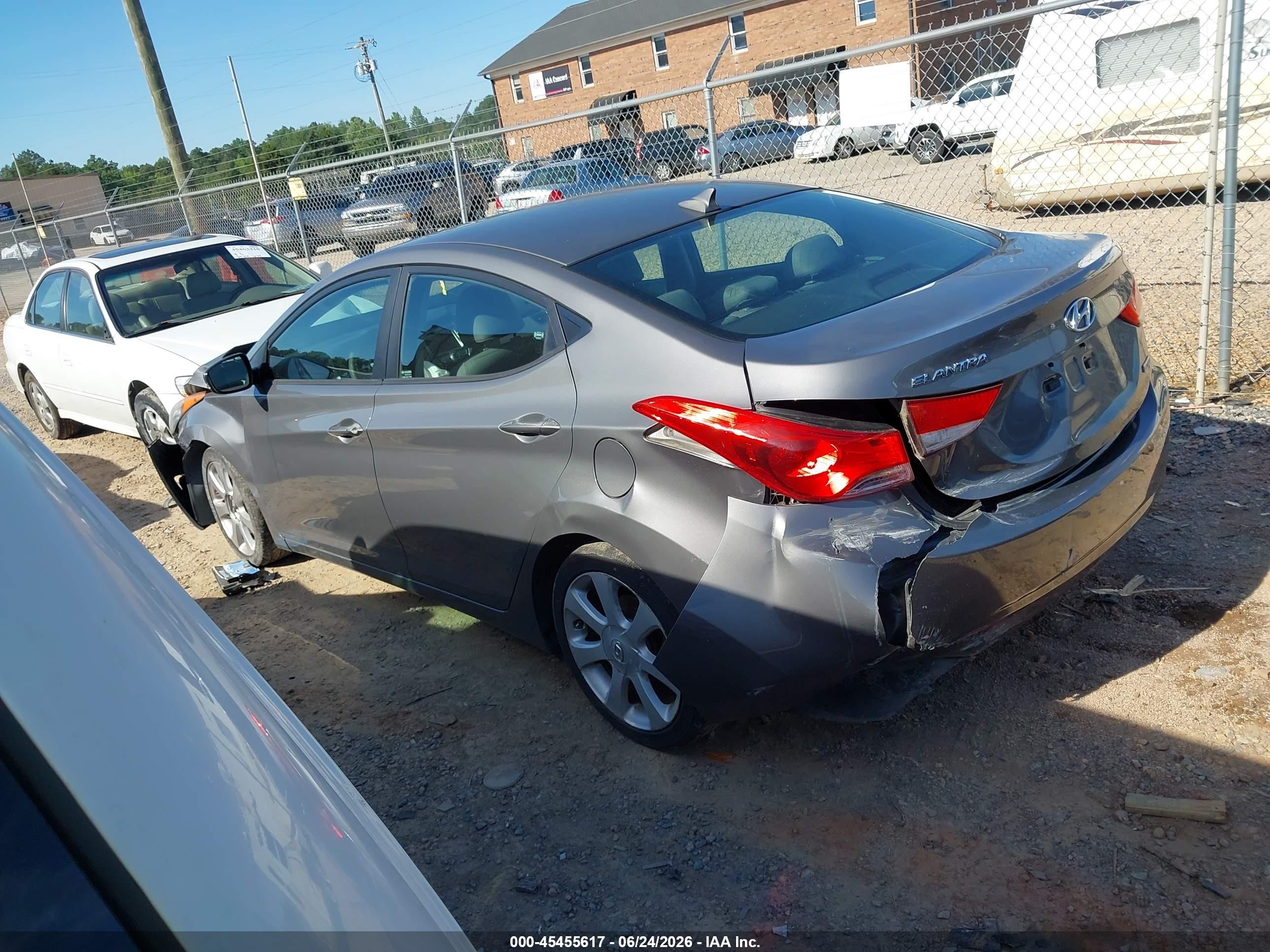 2013 Hyundai Elantra Limited Gray vin: 5NPDH4AE2DH229137