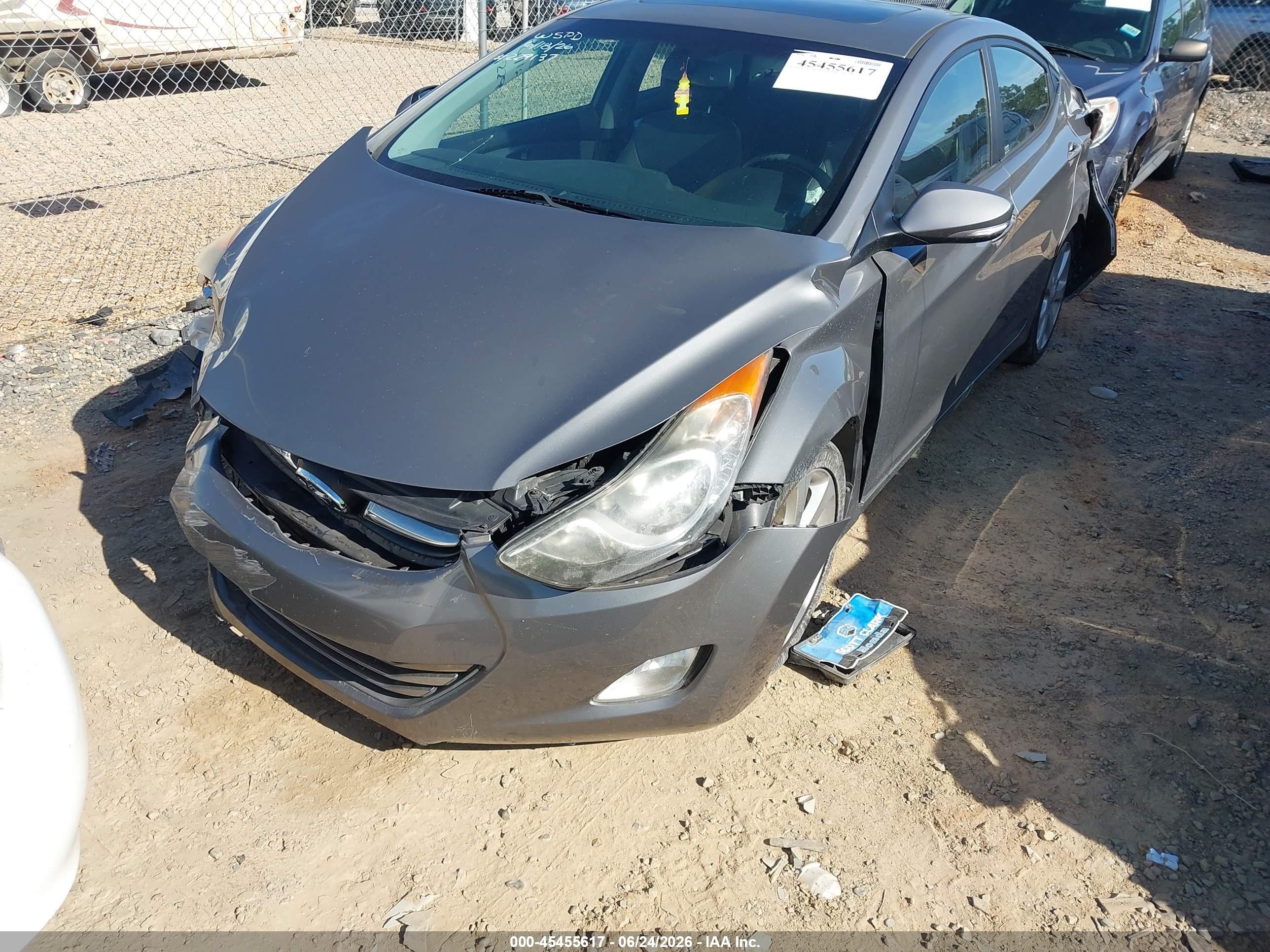 2013 Hyundai Elantra Limited Gray vin: 5NPDH4AE2DH229137