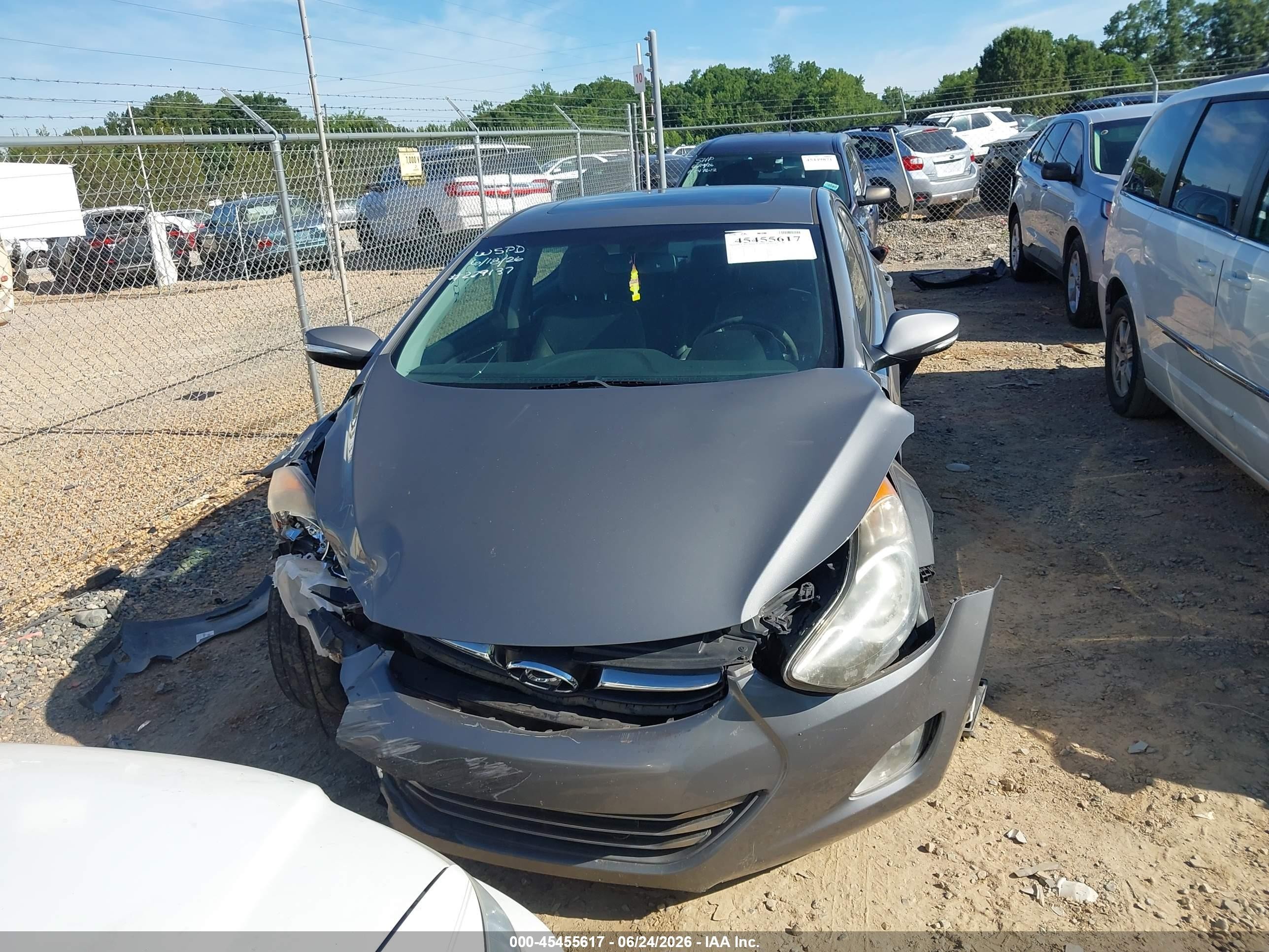 2013 Hyundai Elantra Limited Gray vin: 5NPDH4AE2DH229137