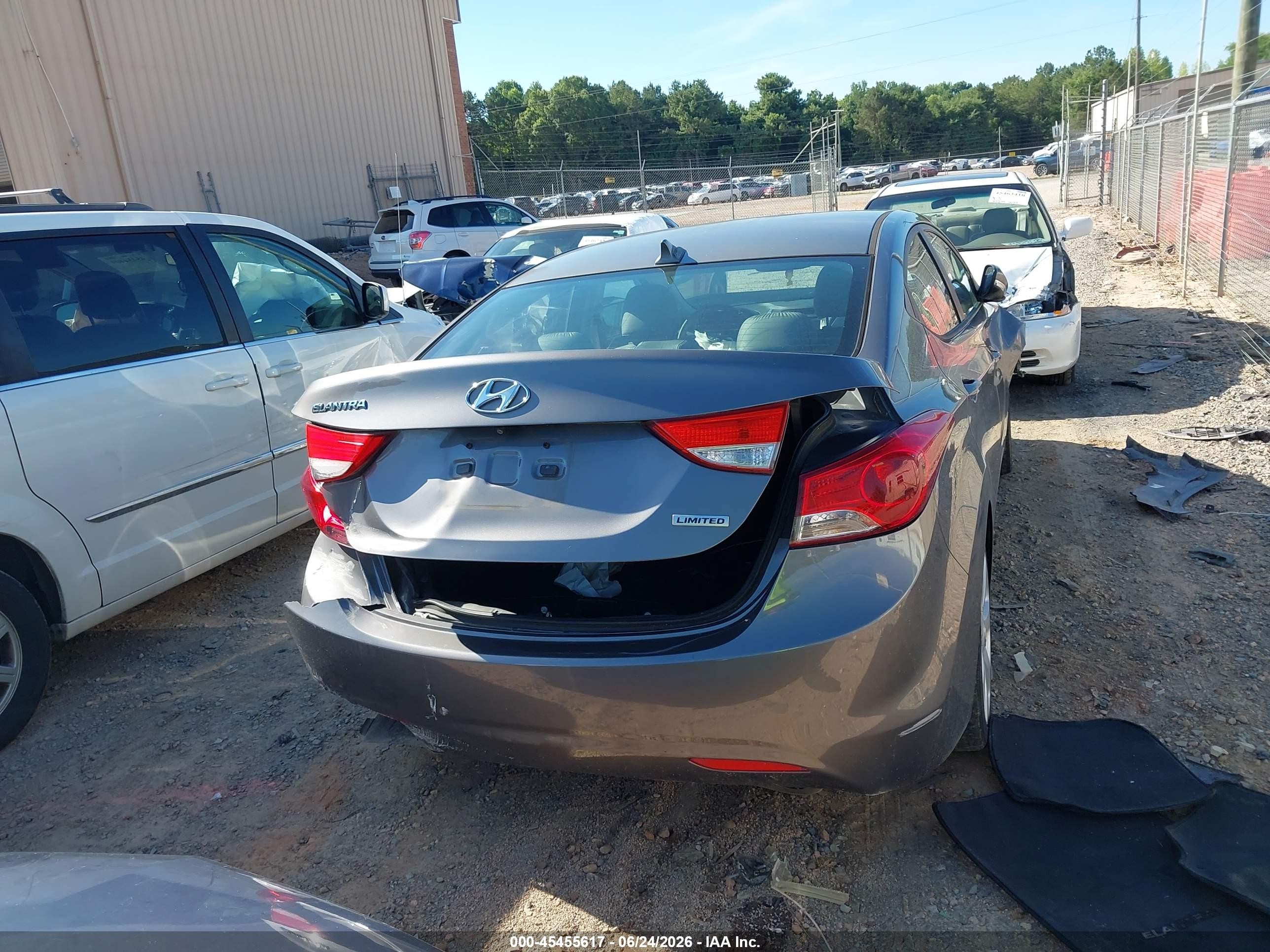 2013 Hyundai Elantra Limited Gray vin: 5NPDH4AE2DH229137