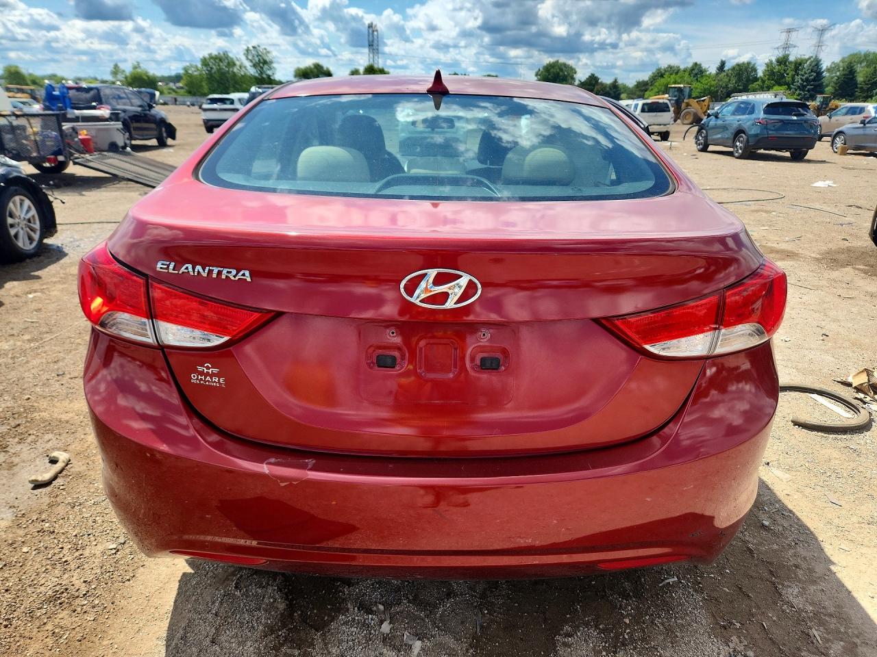 2013 Hyundai Elantra Gls Red vin: 5NPDH4AE2DH229588