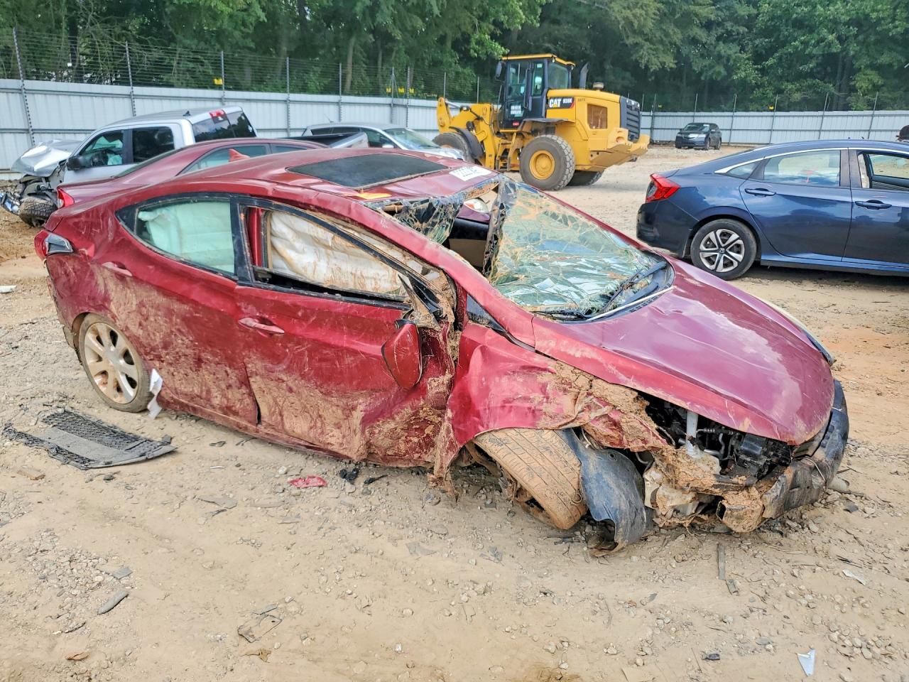 2013 Hyundai Elantra Limited Burgundy vin: 5NPDH4AE2DH237156