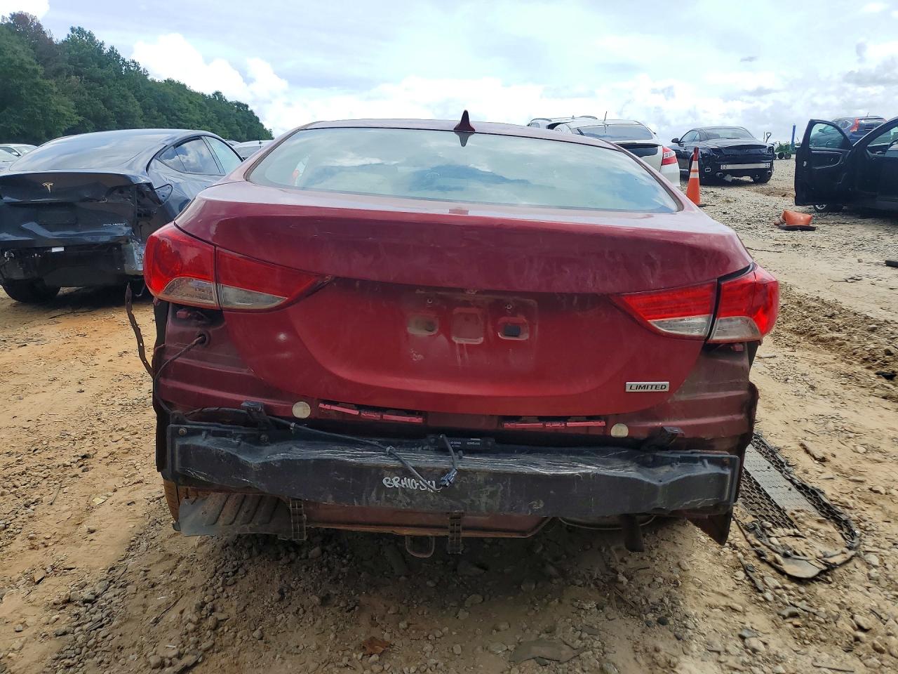 2013 Hyundai Elantra Limited Burgundy vin: 5NPDH4AE2DH237156