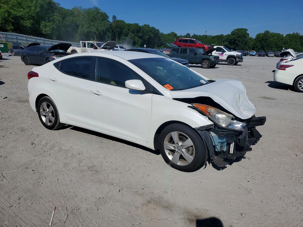 2013 Hyundai Elantra Gls White vin: 5NPDH4AE2DH240929