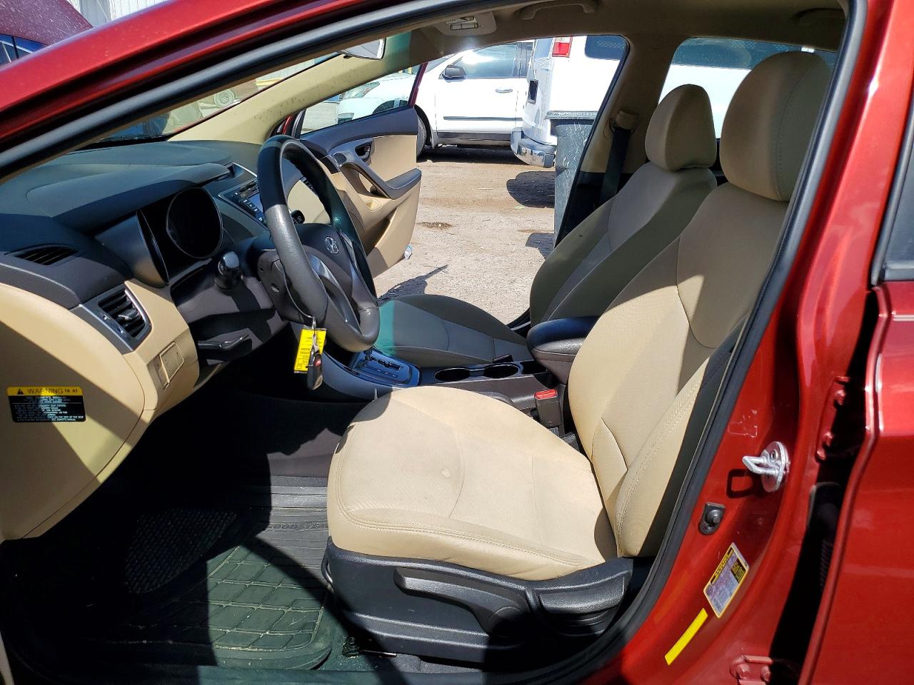 2013 Hyundai Elantra Gls Red vin: 5NPDH4AE2DH248299