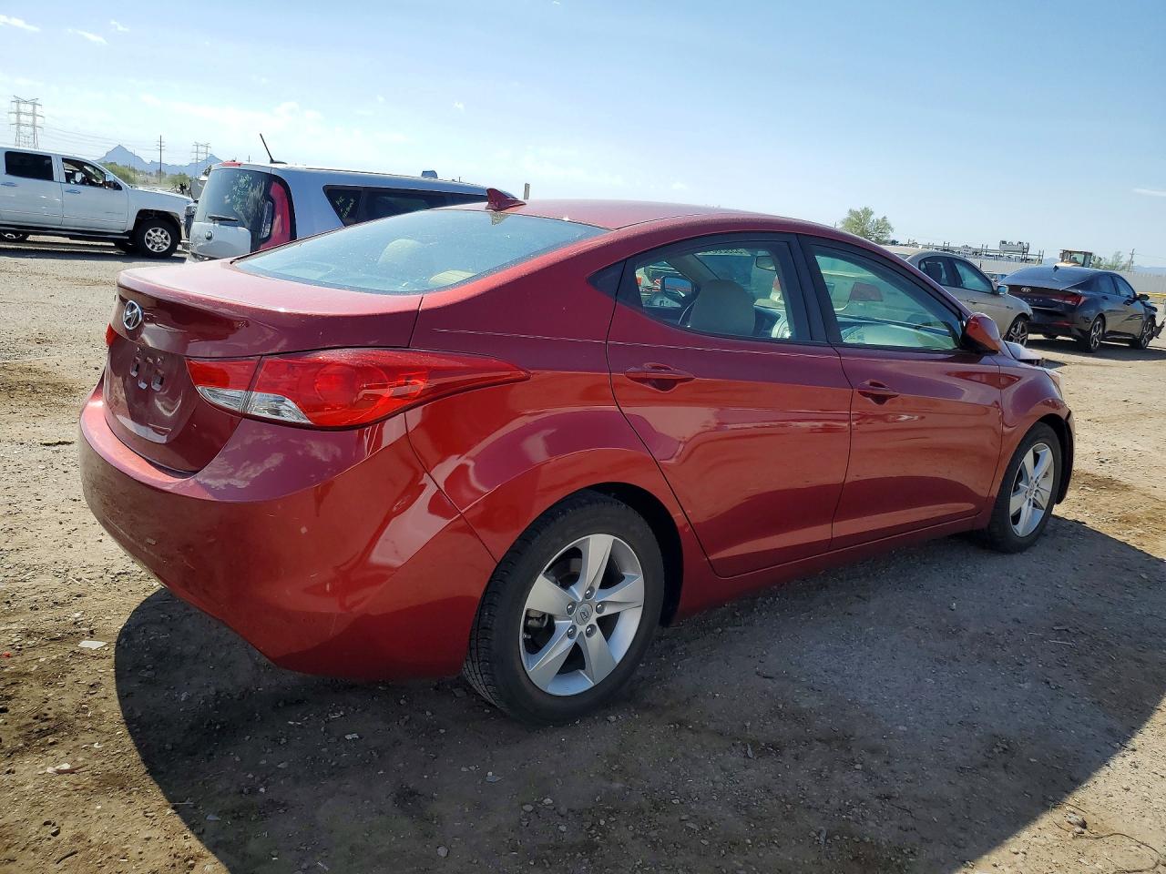 2013 Hyundai Elantra Gls Red vin: 5NPDH4AE2DH248299