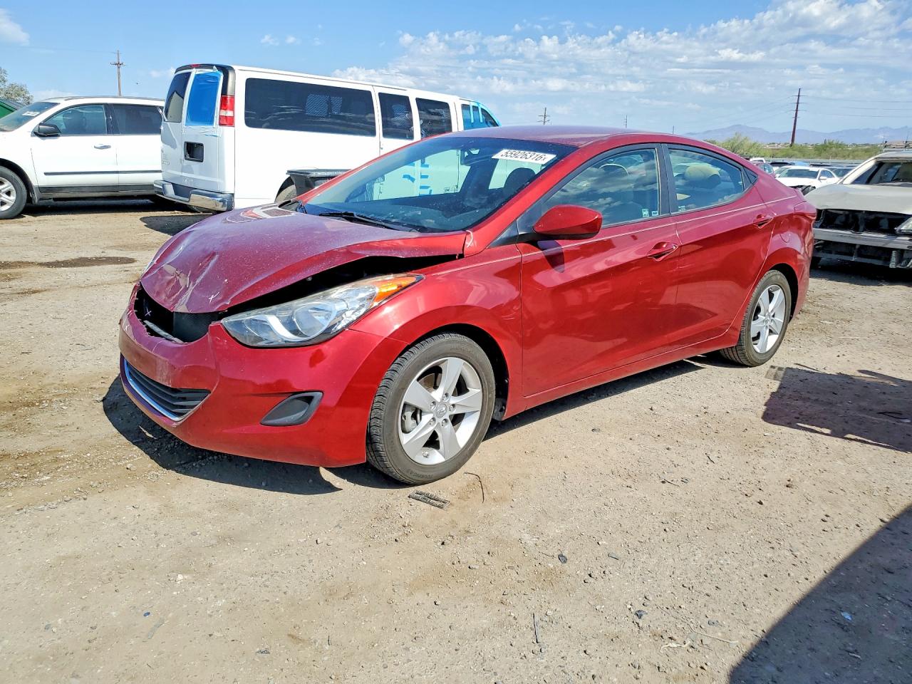 2013 Hyundai Elantra Gls Красный vin: 5NPDH4AE2DH248299