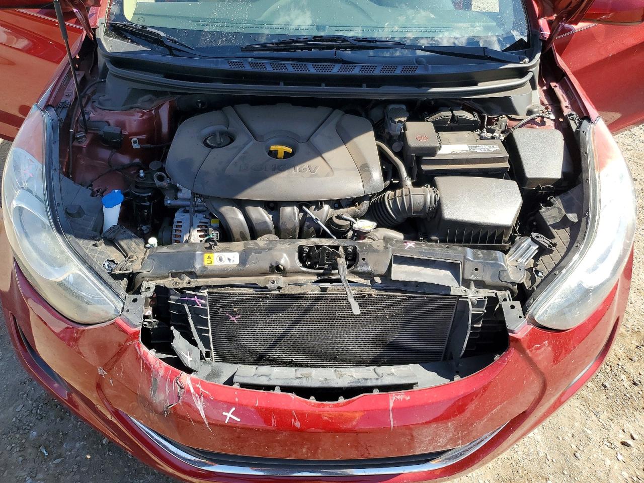 2013 Hyundai Elantra Gls Red vin: 5NPDH4AE2DH248299