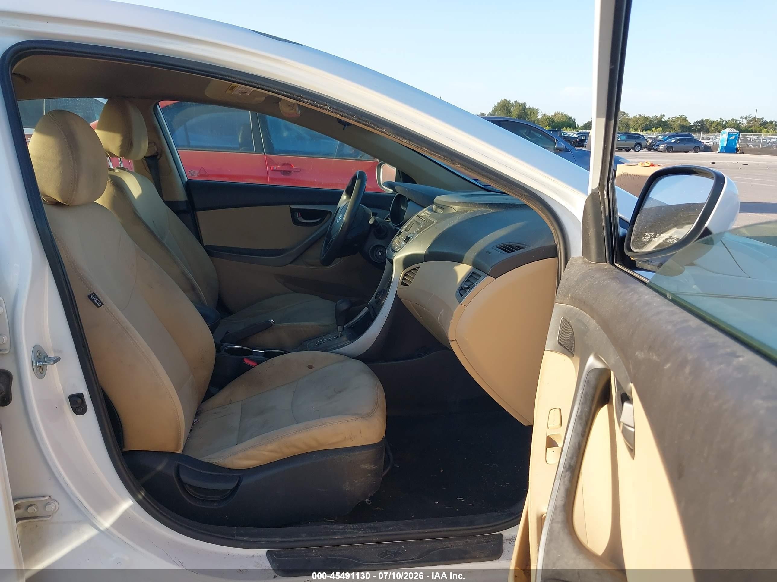 2013 Hyundai Elantra Gls White vin: 5NPDH4AE2DH249176