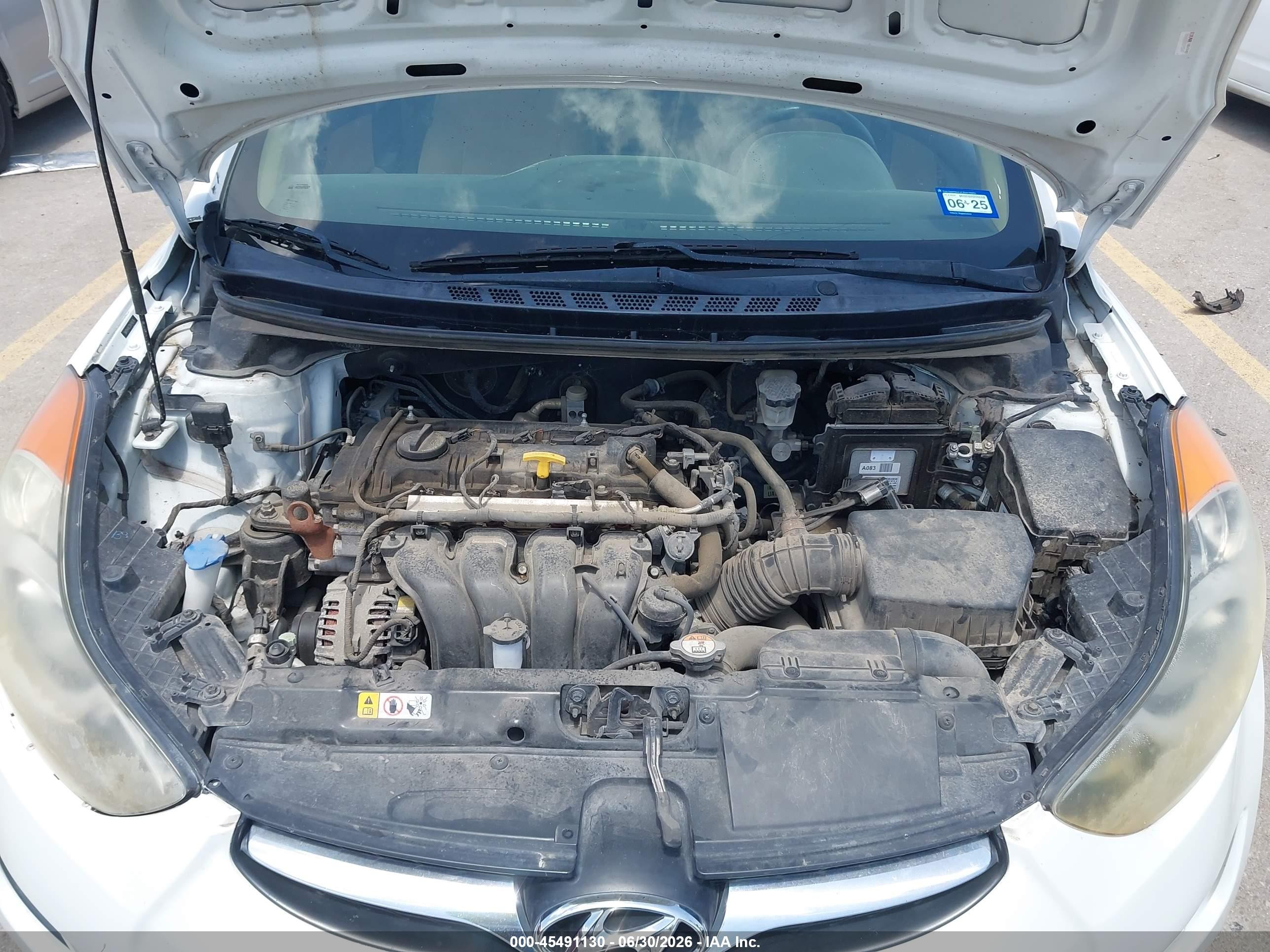 2013 Hyundai Elantra Gls White vin: 5NPDH4AE2DH249176