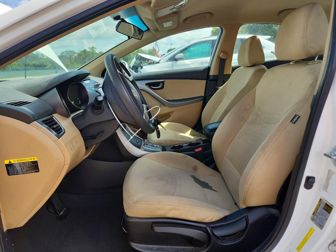 2013 Hyundai Elantra Gls White vin: 5NPDH4AE2DH255592