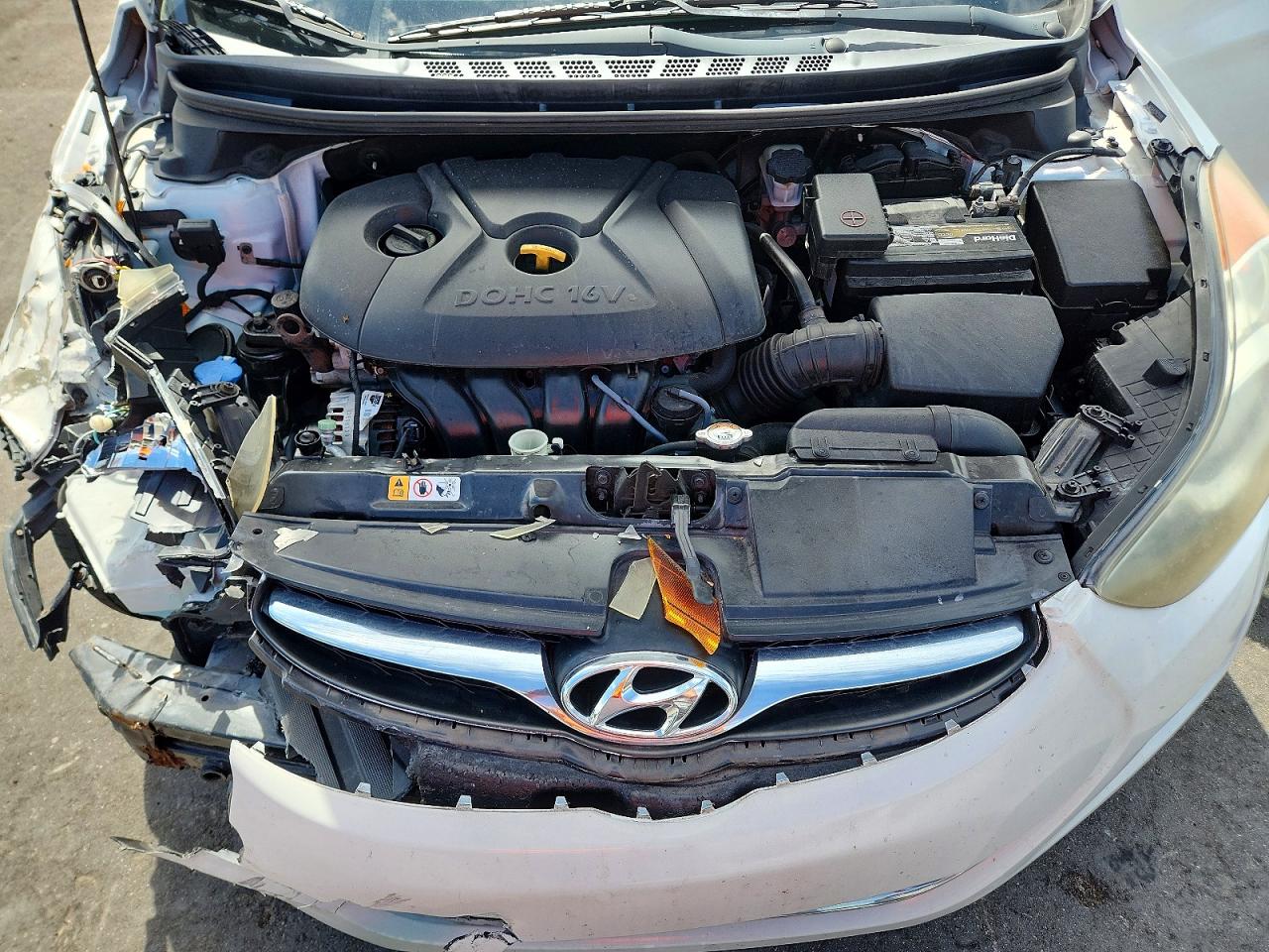 2013 Hyundai Elantra Gls White vin: 5NPDH4AE2DH255592