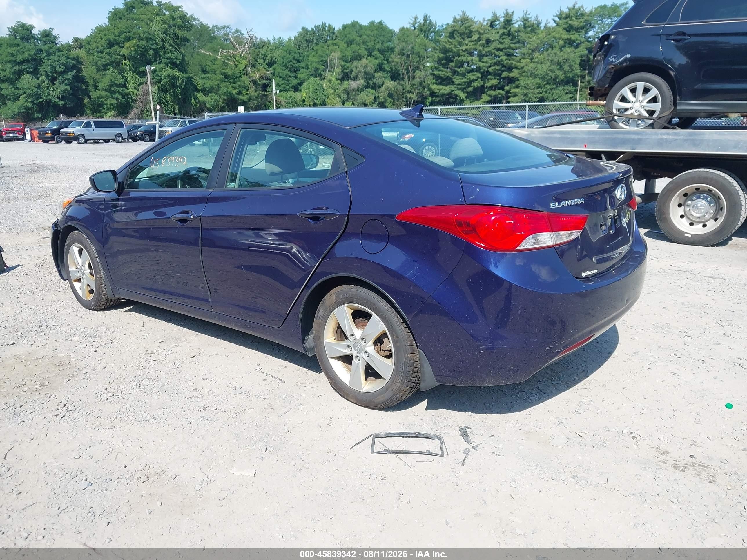 2013 Hyundai Elantra Gls Синий vin: 5NPDH4AE2DH257732