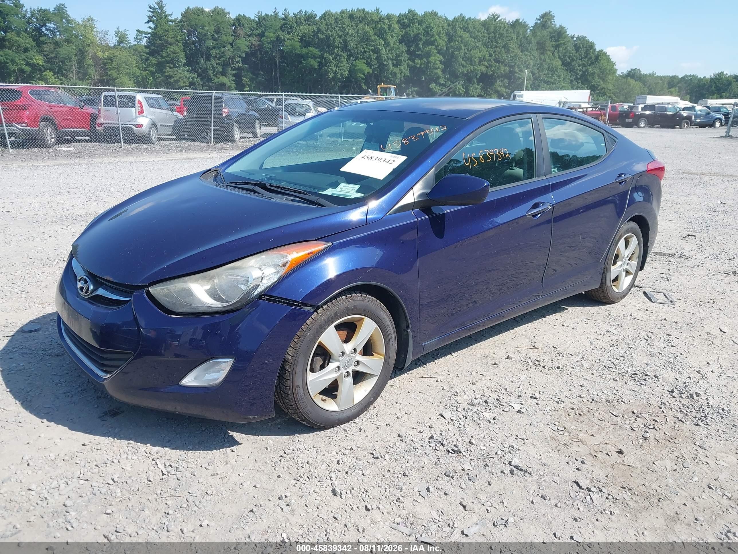 2013 Hyundai Elantra Gls Синий vin: 5NPDH4AE2DH257732