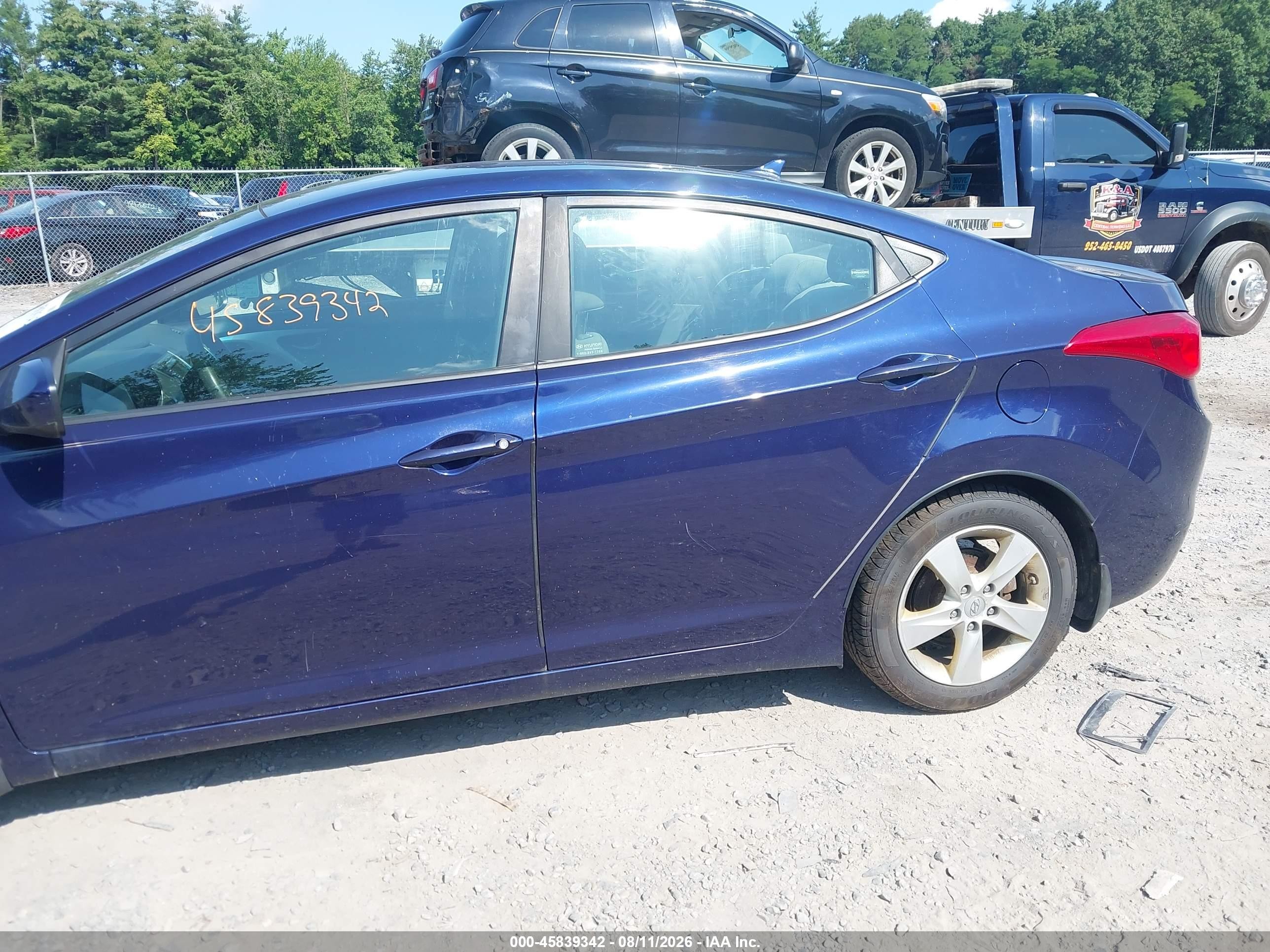 2013 Hyundai Elantra Gls Синий vin: 5NPDH4AE2DH257732