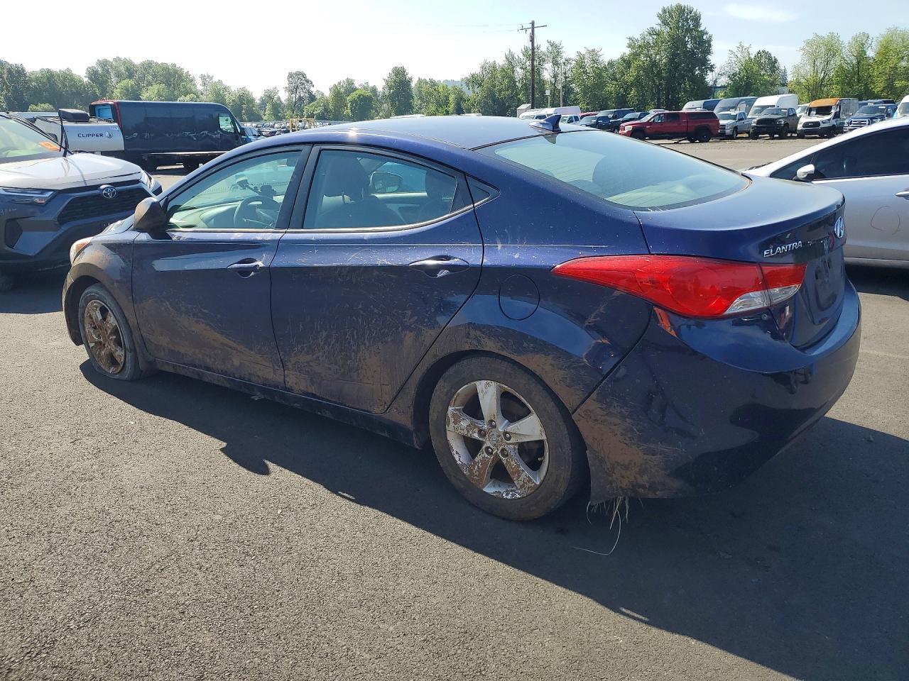 2013 Hyundai Elantra Gls Blue vin: 5NPDH4AE2DH258900