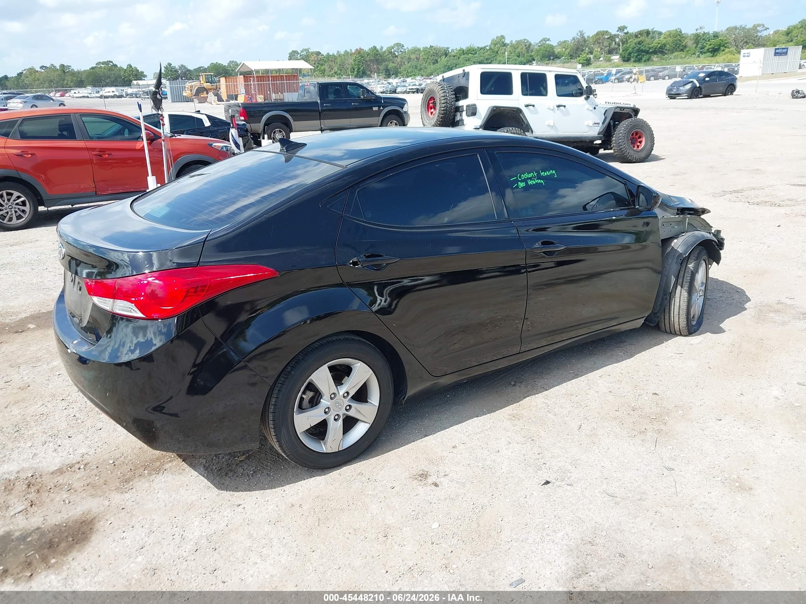 2013 Hyundai Elantra Gls Black vin: 5NPDH4AE2DH263871